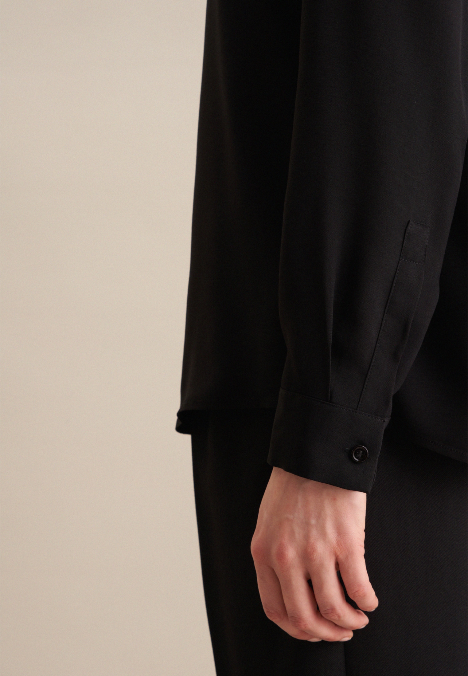 seidensticker Klassische Bluse »Schwarze Rose« 1/1 V-Neck Uni