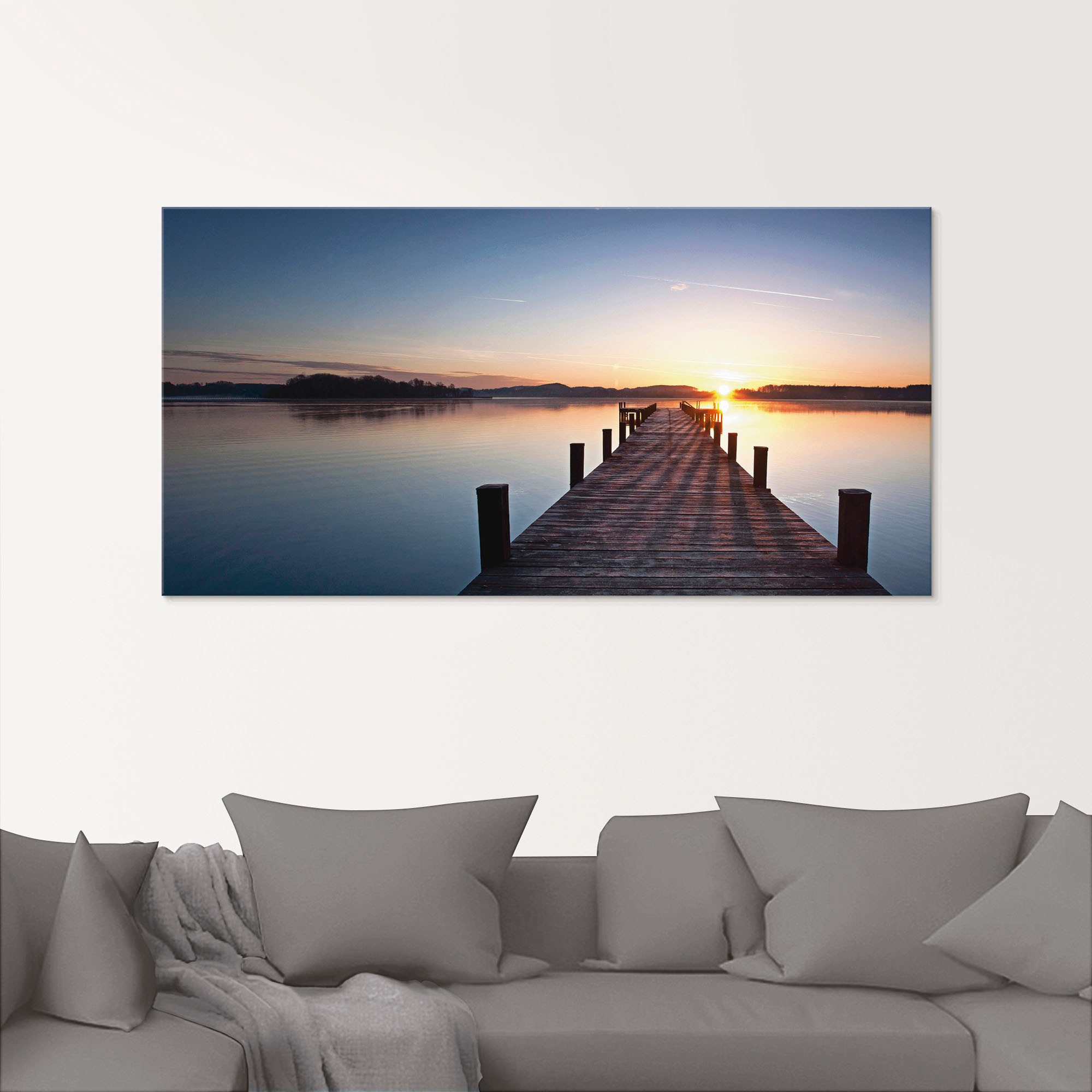 Artland Glasbild »Sonnenstrahlen - Sonnenuntergang«, Gewässer, (1 St.), in verschiedenen Größen