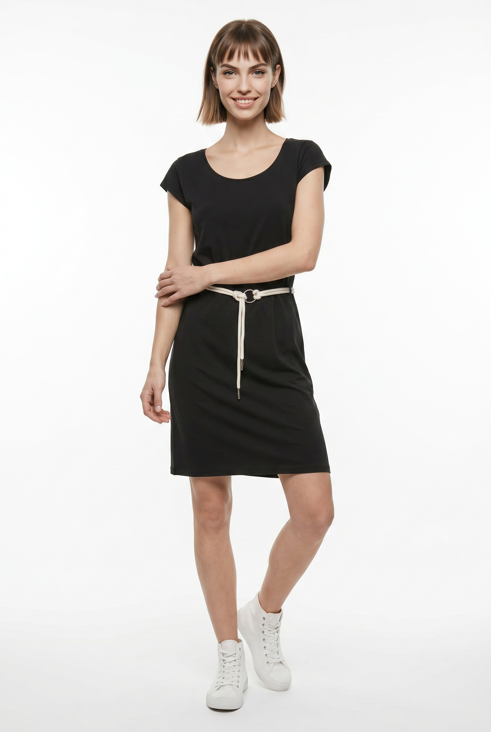 Ragwear Minikleid »LILITHE O« mit Taillen-Bindegürtel