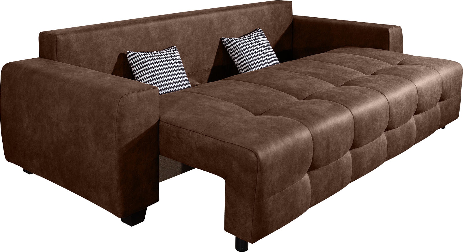 COLLECTION AB Schlafsofa »Bella, B: 241 cm, Liegefl. 142x194 cm« mit Bettfunktion, Bettkasten & 2 Zierkissen, Federkern