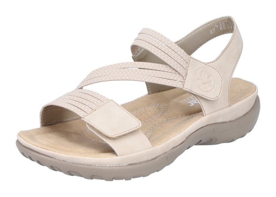 Rieker Riemchensandale, Sommerschuh, Sandalette, Keilabsatz, mit Gummizügen