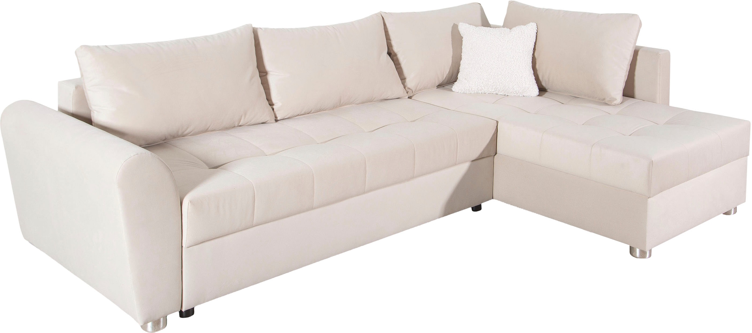 COLLECTION AB Ecksofa, Ecksofa,Bettfunktion,Bettkasten,Bonnelfederkern, Rückenkissen