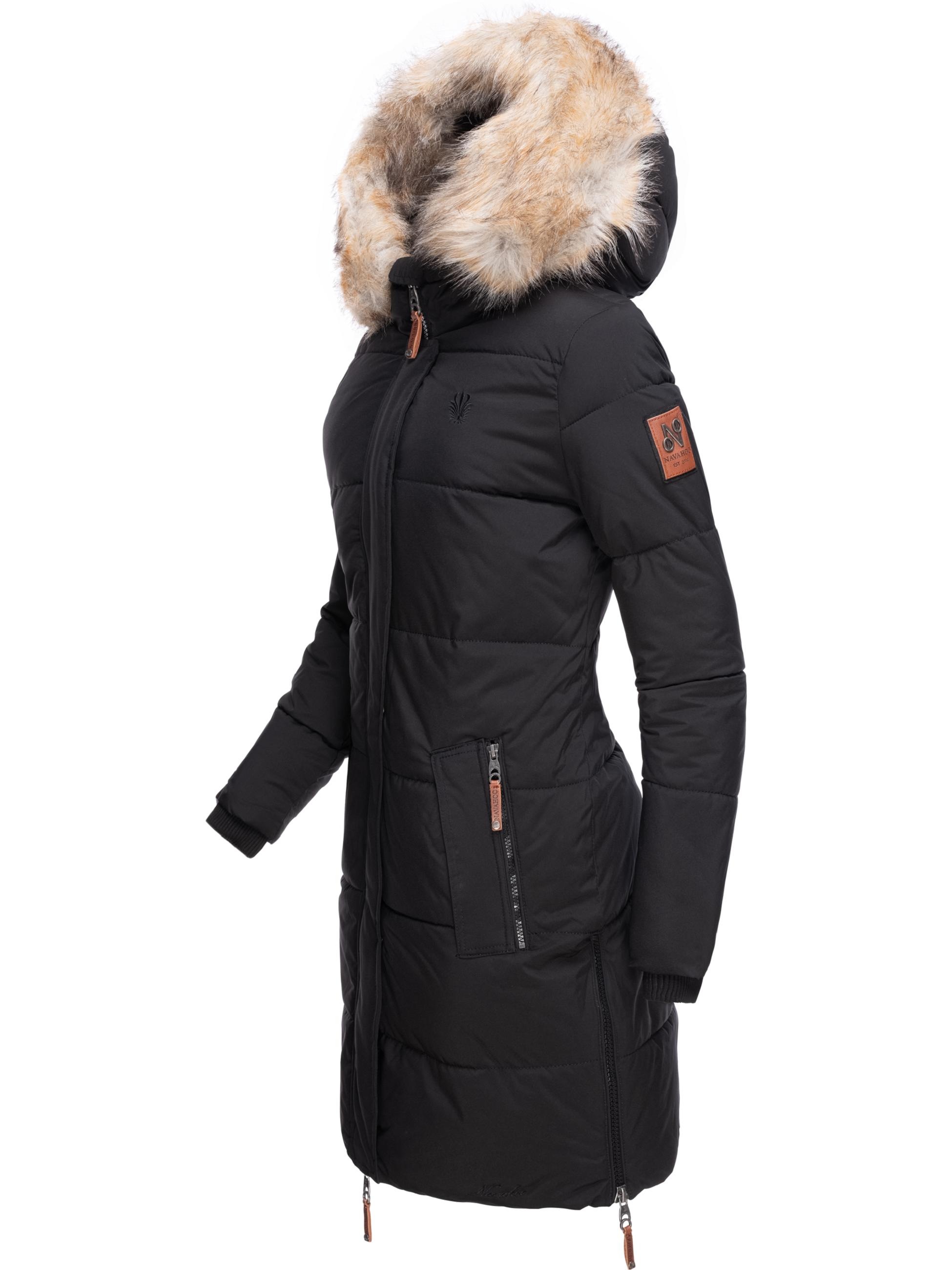 Navahoo Wintermantel »Wintermantel Halina«, modischer Damen Winter Steppmantel mit Kapuze