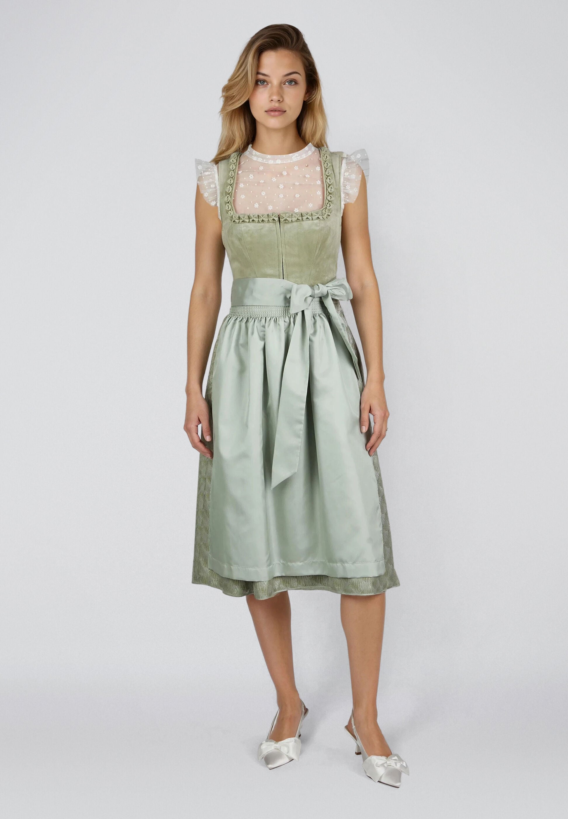 Spieth & Wensky Dirndl »Hecken« mit feinem Samtoberteil