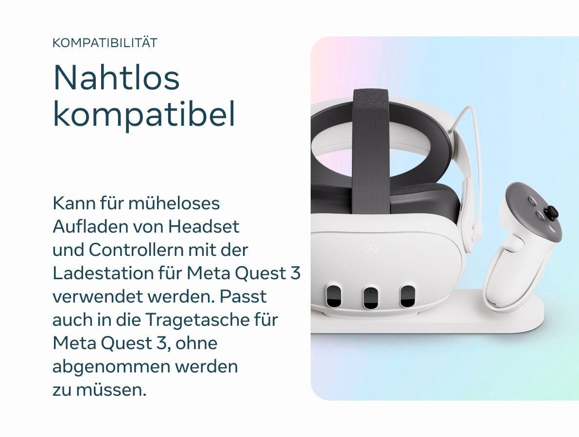 Meta Virtual-Reality-Brille »Quest 3 128 GB + Elite-Riemen mit Akku (Elite Strap with Battery)«