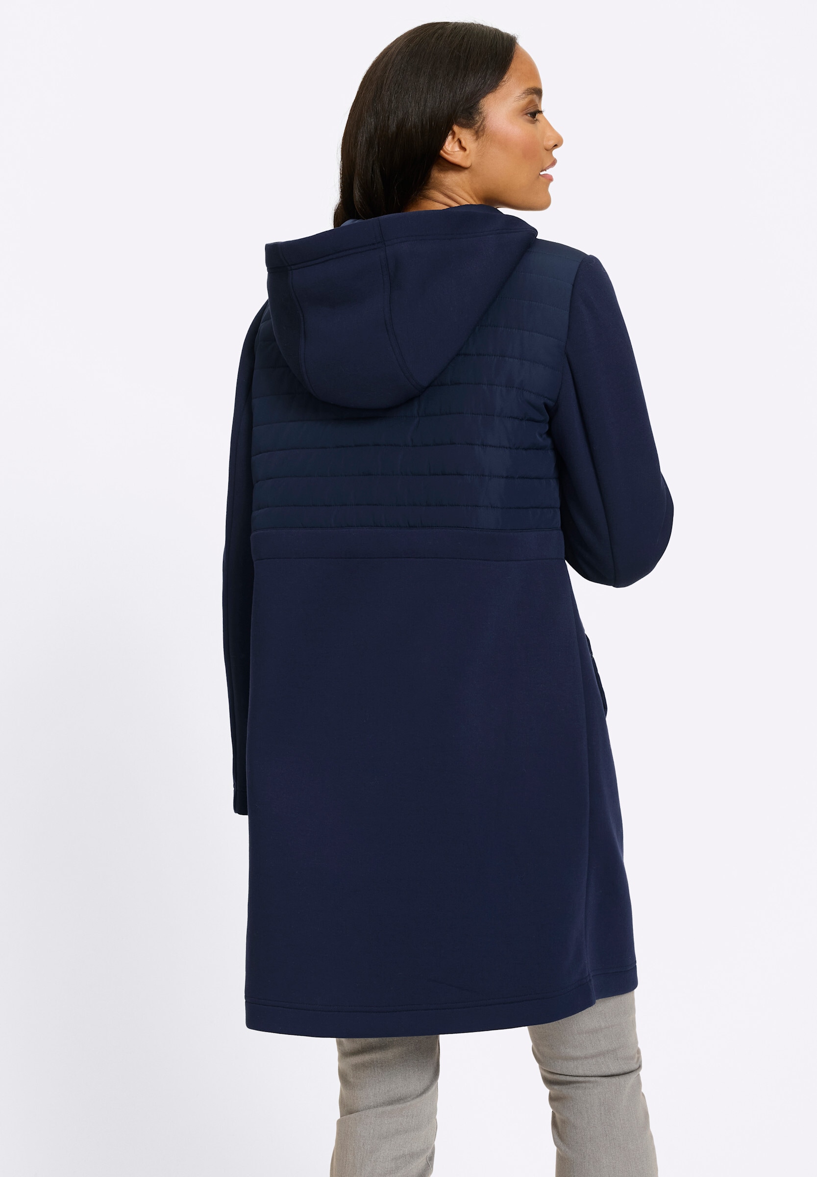 heine Steppjacke »Mantel Kurzmantel in Patch-Optik« mit Kapuze