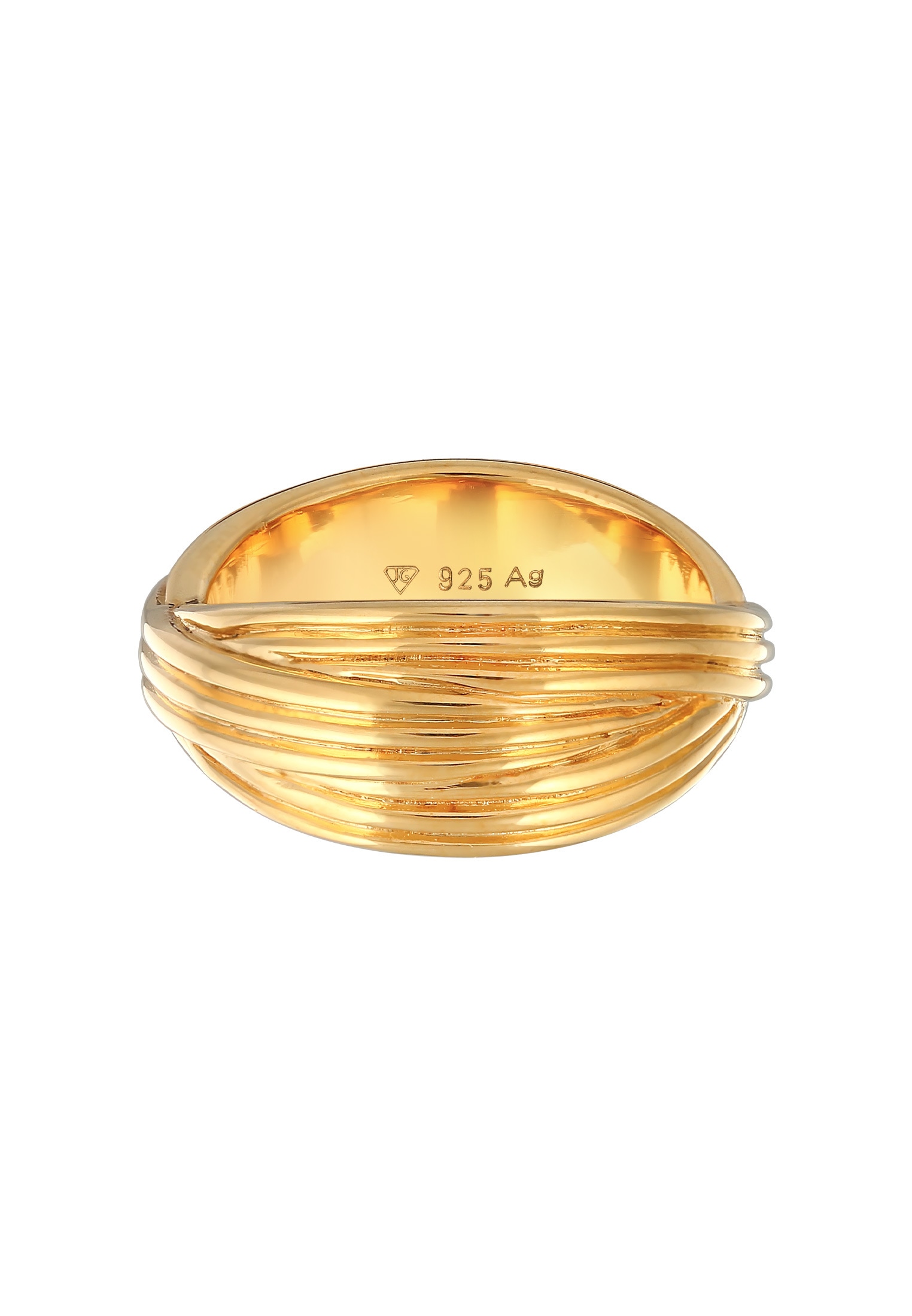 Elli Premium Silberring »Ring Wickelring Gerillt Modern 925 Silber«