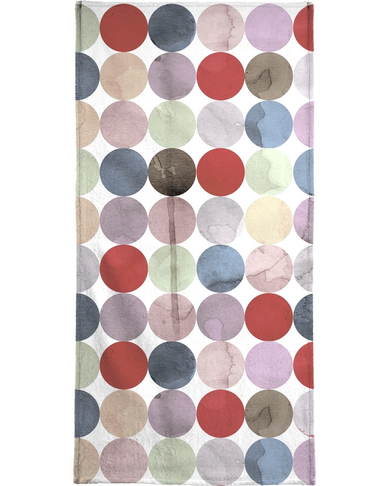 Juniqe Handtuch »Winter Polka Dots«, (1 St.), Weiche Frottee-Veloursqualität
