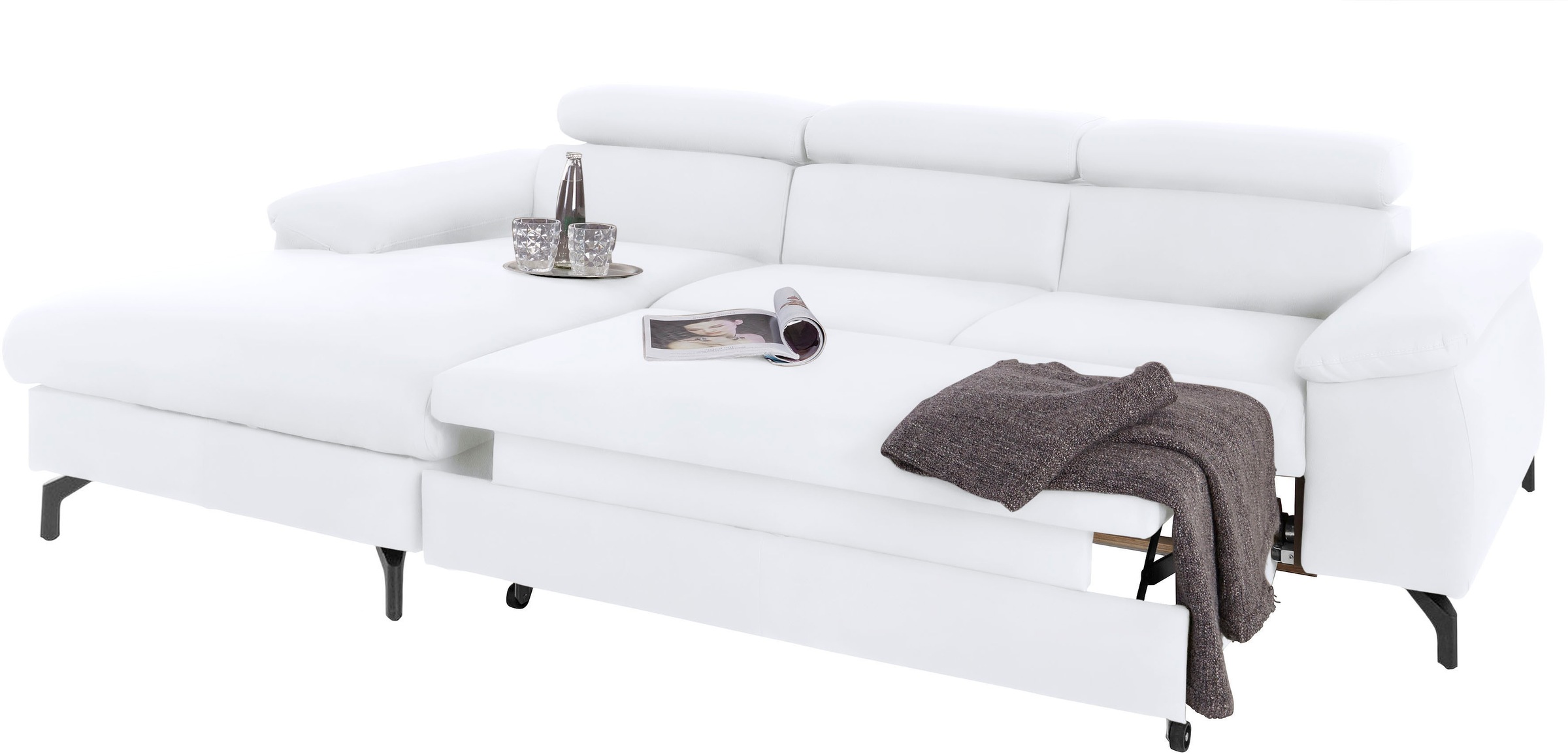 COTTA Ecksofa »Kitty L-Form«, mit Kopfteilverstellung, wahlweise mit Bettfunktion & Bettkasten