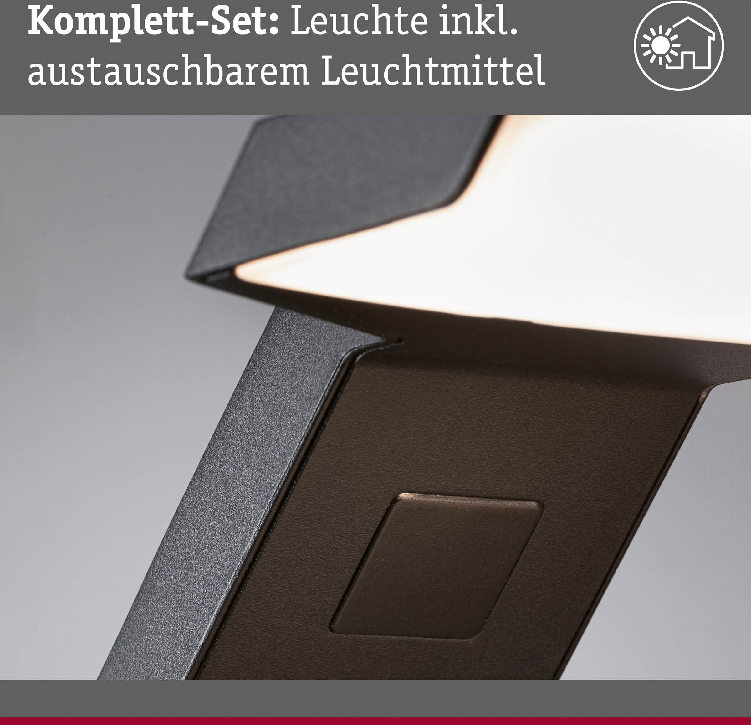 Paulmann LED Gartenleuchte »Zenera 230V Pollerleuchte«, 1 flammig, insektenfreundlich