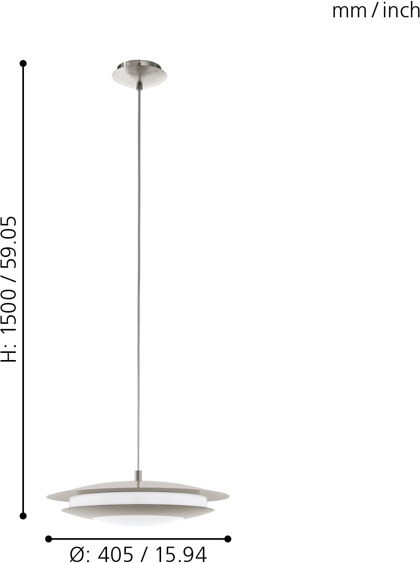 EGLO Pendelleuchte »MONEVA-C«, 1 flammig, Leuchtmittel LED-Board | LED fest integriert, Hängeleuchte, EGLO CONNECT, Steuerung über APP + Fernbedienung