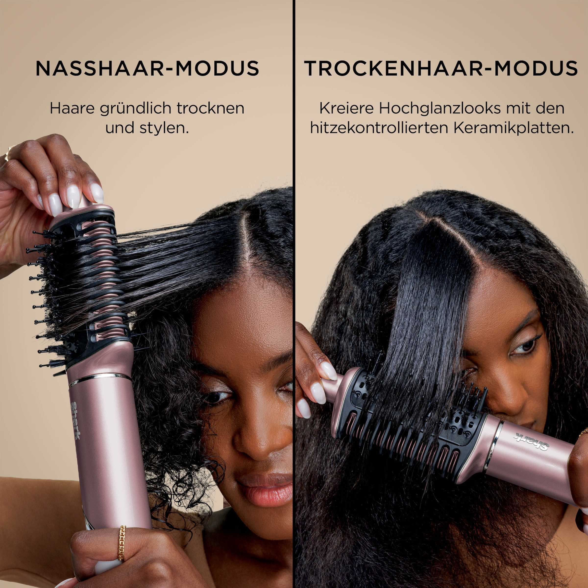Shark Haarstyler »Glam Multistyler HD6051SEUPK für glatte Haare, Wellen und Locken« Keramik-Beschichtung hitzekontrollierte Keramik und Luftstrom ermöglichen jeden Style