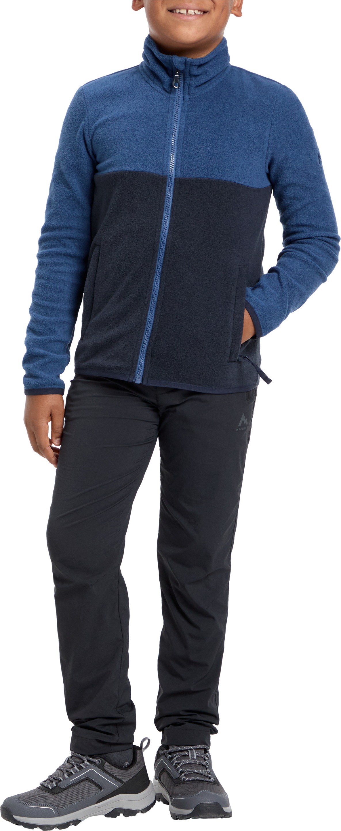 McKINLEY Fleecejacke »JU.-UNTERJACKE AMARO FZ FL B« Colorblocking Look, Reißverschlusstaschen