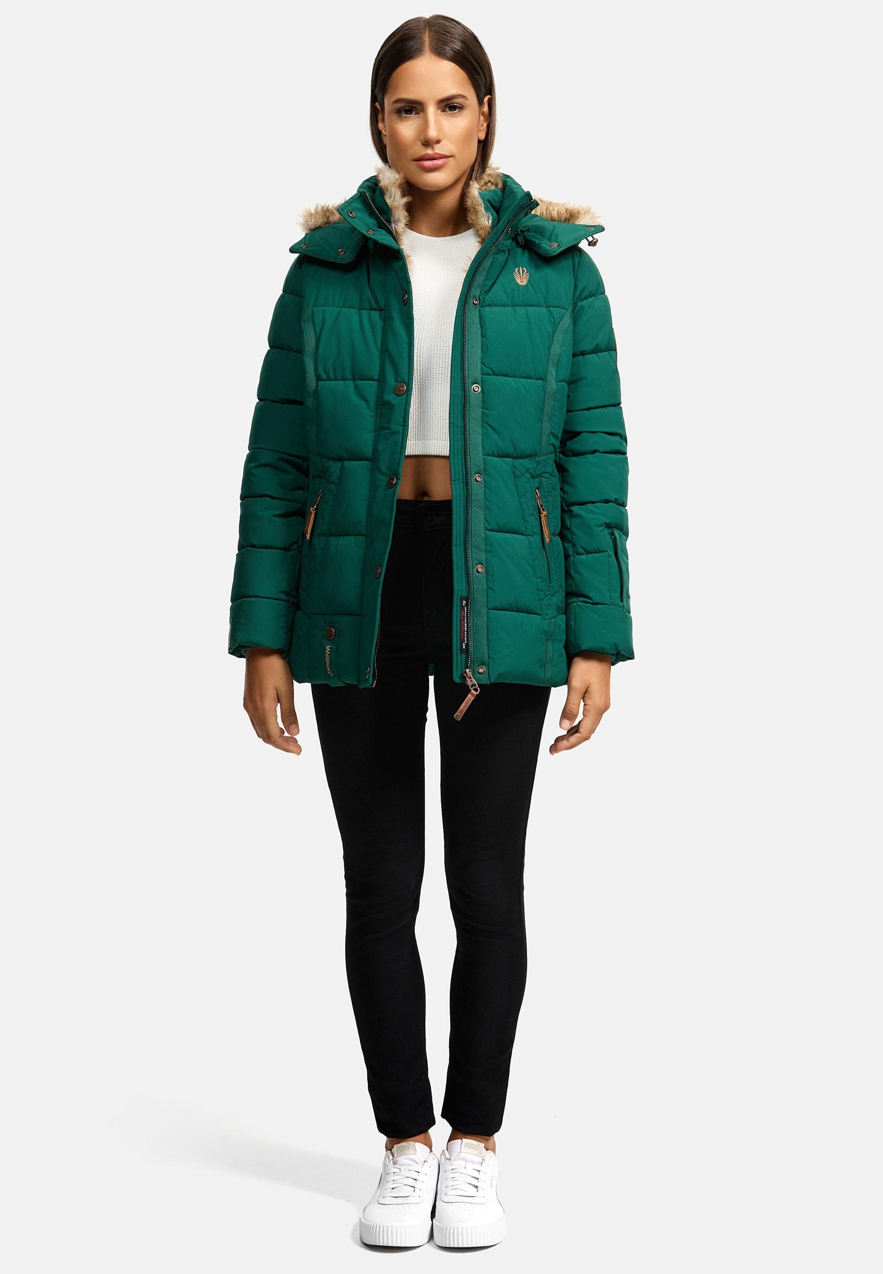 Marikoo Winterjacke »Winterjacke Nekoo«, mit Kapuze, stylische Damen Steppjacke mit großer Kapuze