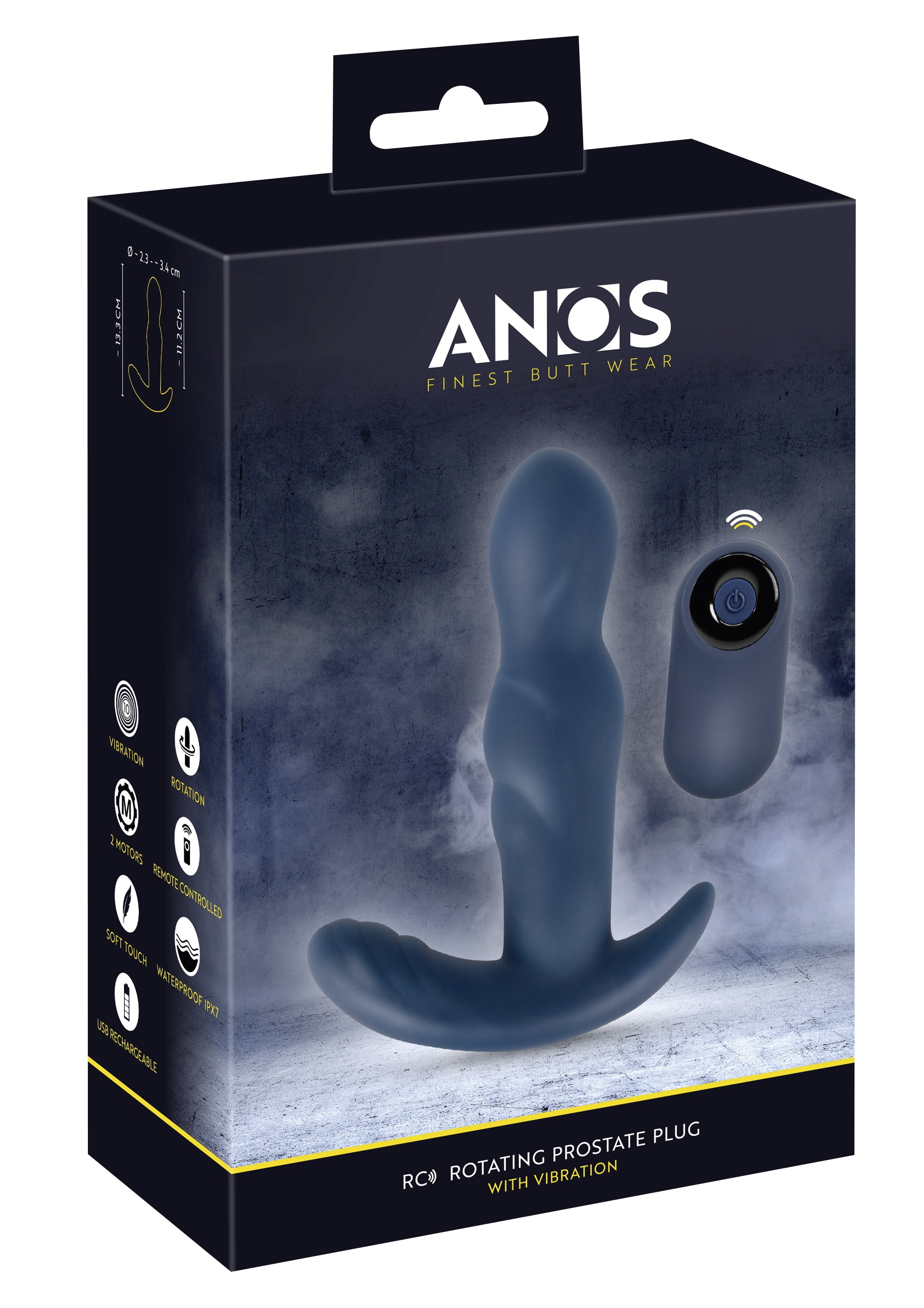 ANOS Anal-Stimulator »Vibro-Analplug RC Rotating Prostate Plug with Vibration« ()