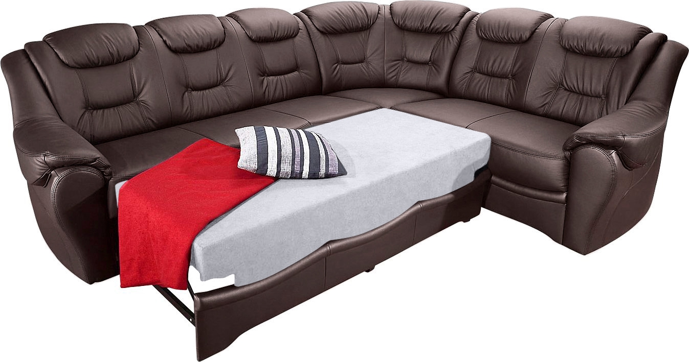 sit&more Ecksofa »Bellevue L-Form«, wahlweise mit Bettfunktion