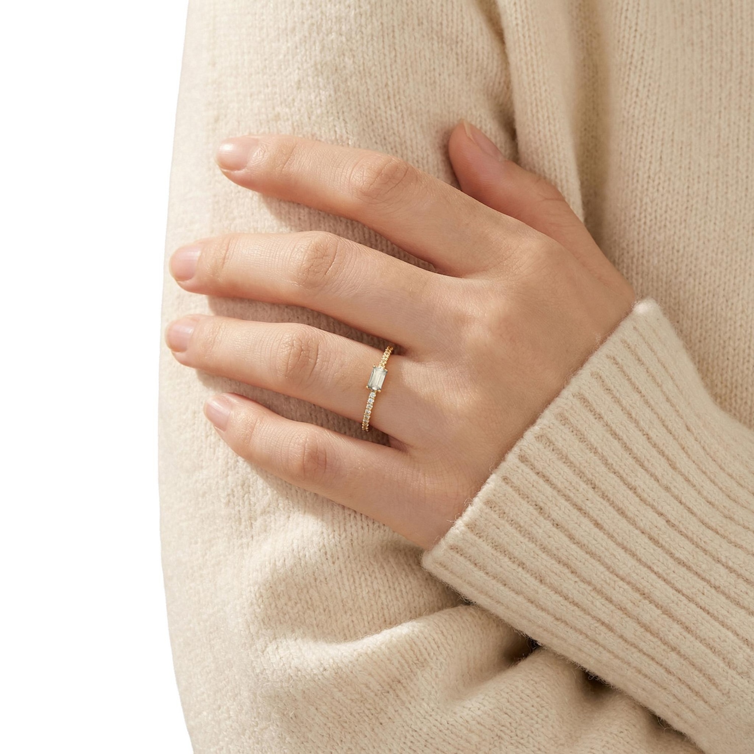 Amor Fingerring mit Zirkonia (synth.)