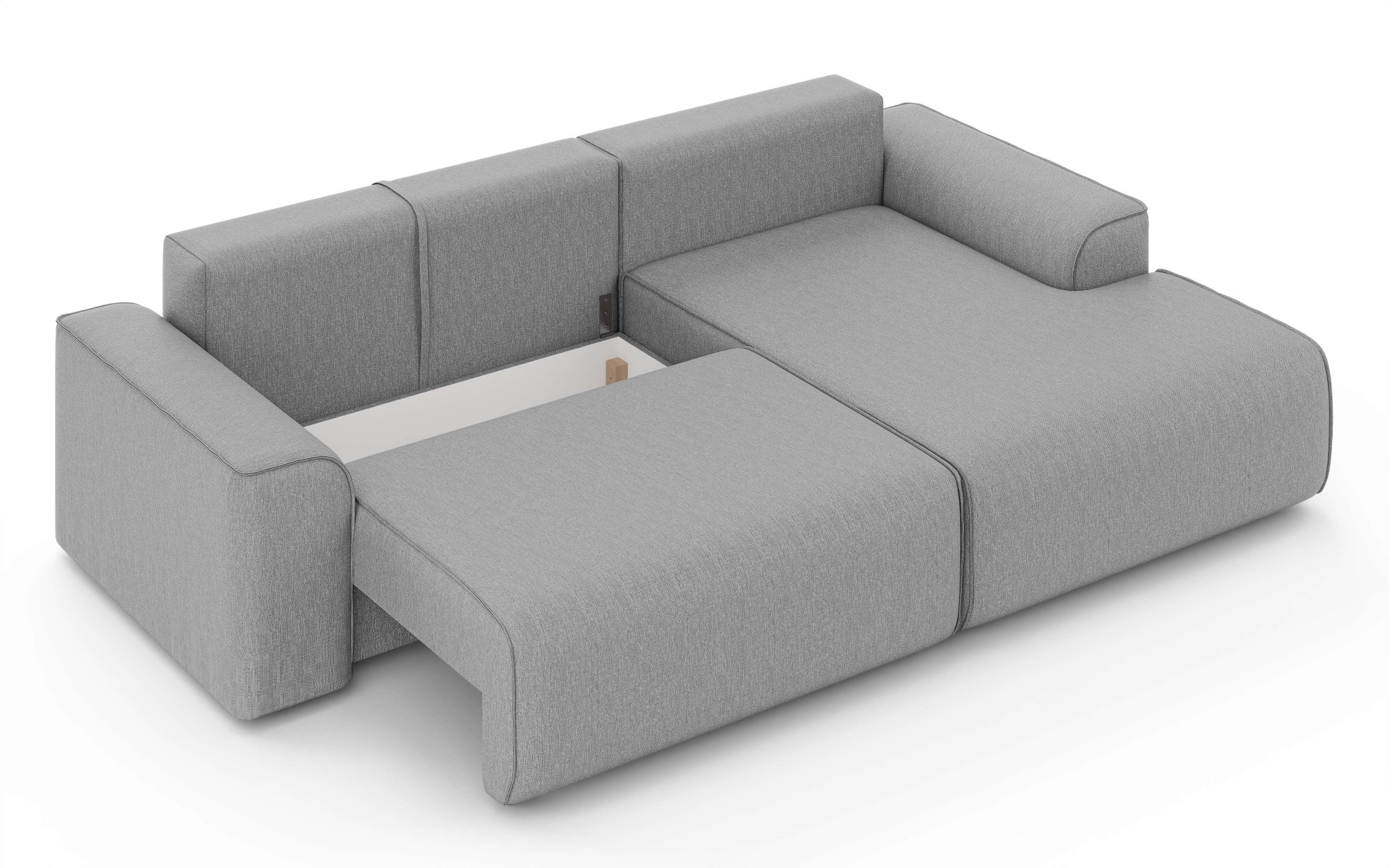 Home affaire Ecksofa »Santenay mit Bettfunktion und Bettkasten, Maße: B/T/H 266/164/90 cm« L-Form mit Wellenfederung, Schlaffläche: 140x213 cm, auch in Cord