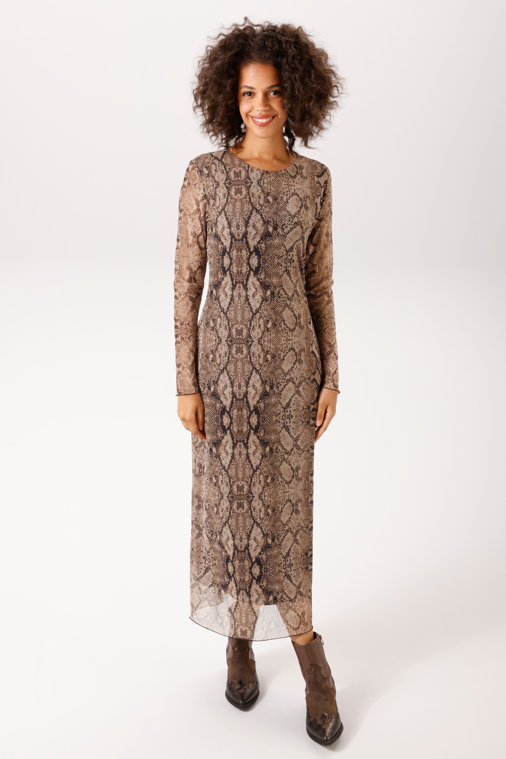 Aniston CASUAL Maxikleid mit grafischen Muster in Schlangen-Optik - NEUE KOLLEKTION