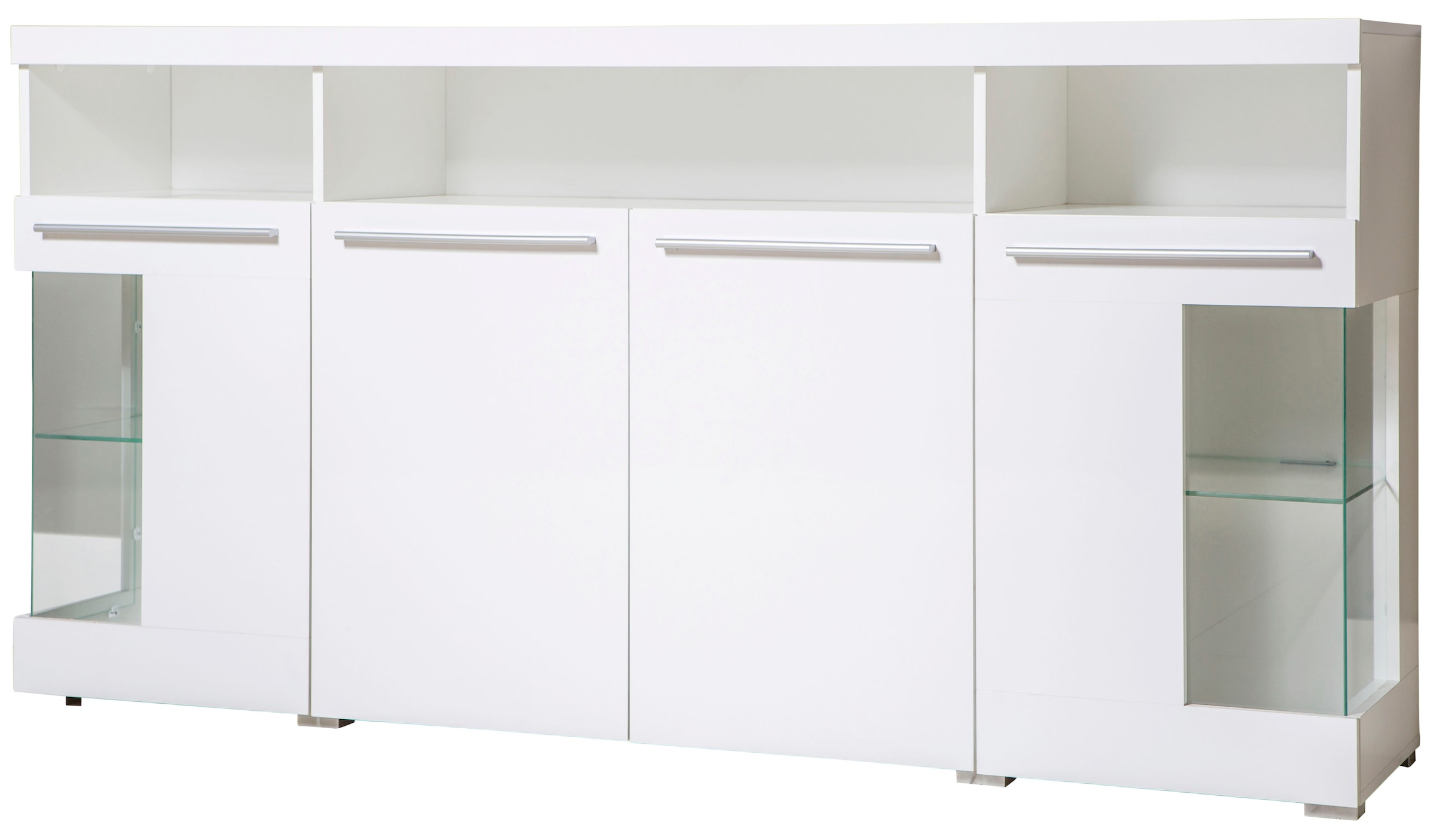 INOSIGN Sideboard »India,Breite 182cm, stilvolle Kommode mit Glastüren«, Kombikommode viel Stauraum, Einlegeböden verstellbar,ohne Beleuchtung