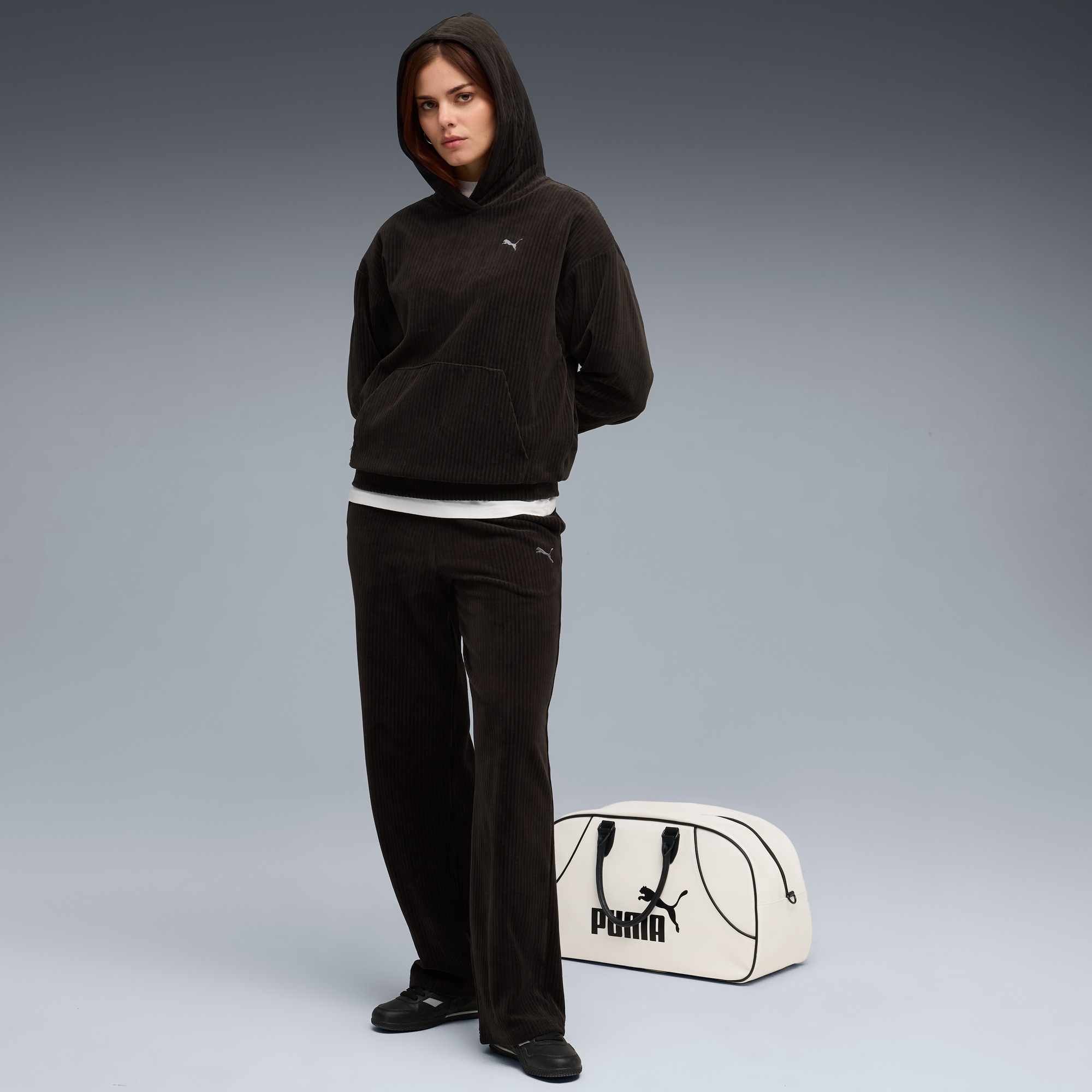 PUMA Kapuzensweatshirt »ESS ELEVATED COMFORT VELOUR RIB HOODIE«