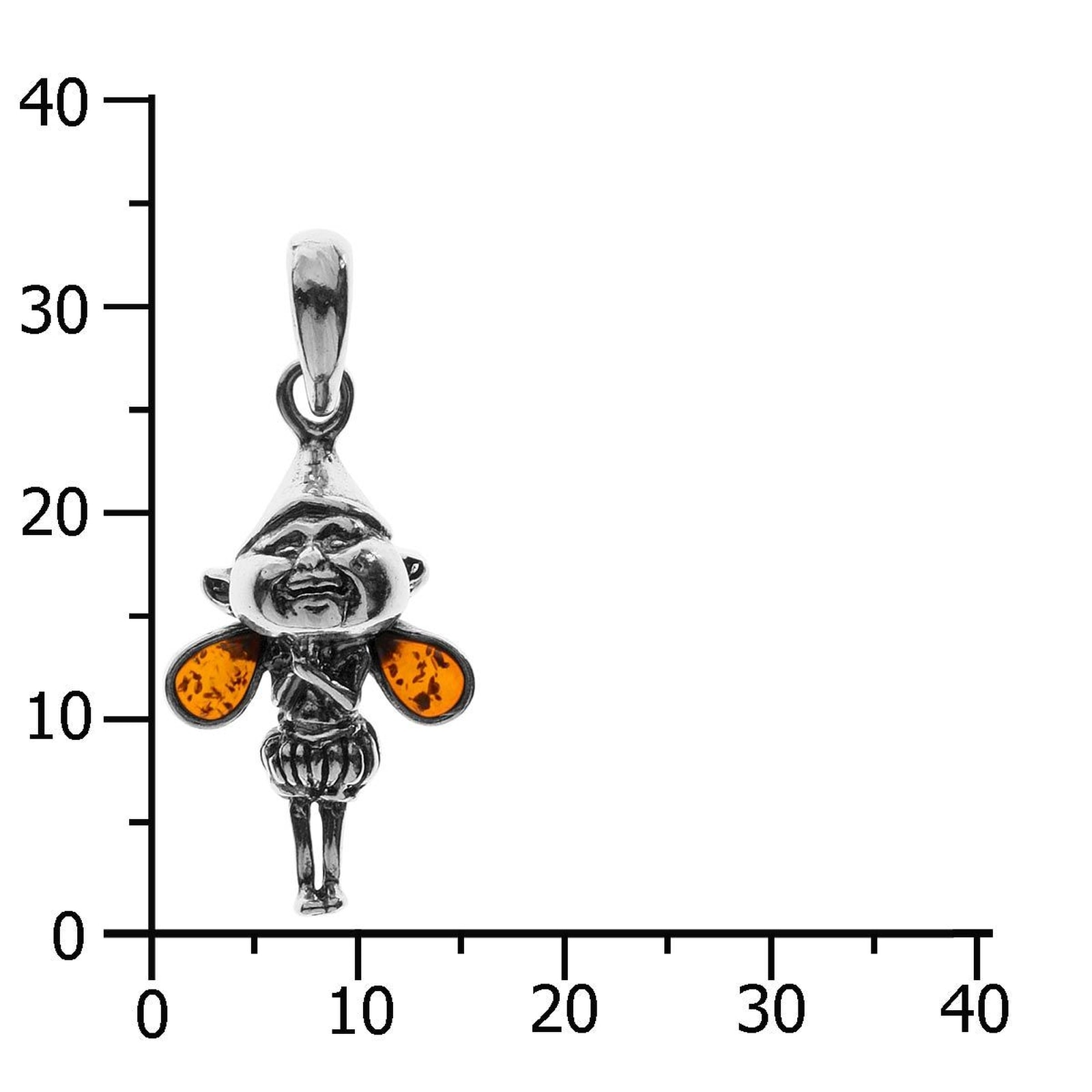 OSTSEE-SCHMUCK Kettenanhänger »- Kobold - Silber 925/000 - Bernstein«