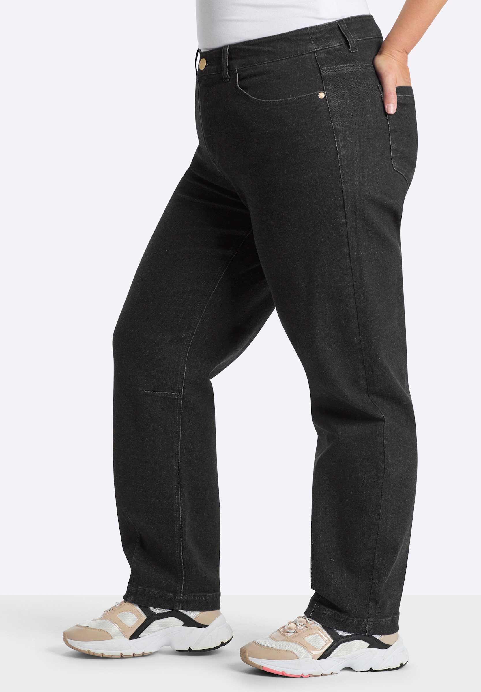 Sheego 5-Pocket-Jeans »Jeans Jeans mit Barrel-Leg«