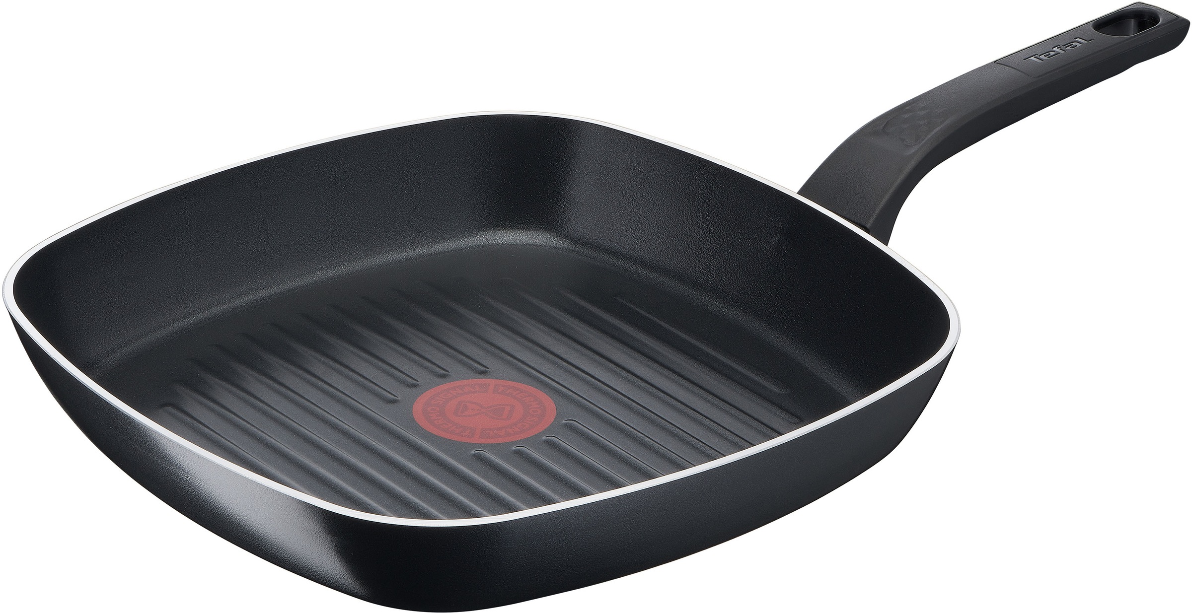 Tefal Grillpfanne »B55540 Easy Cook & Clean«, Aluminium, (1 tlg.), Titanium Antihaftbeschichtung, Thermo-Signal-Temperaturanzeiger, gewellte Bratfläche, 26x26 cm