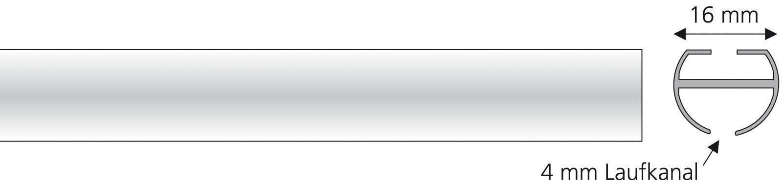 Liedeco Innenlaufprofil 1-läufig im Fixmaß Ø 16 mm