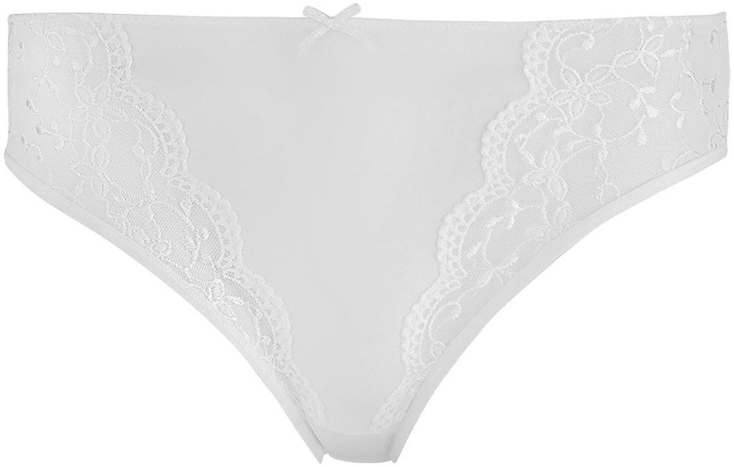 Nina Von C. Jazz-Pants Slips »"Silver Edition"«, (2er Pack), mit floralen Spitzeneinsätzen und Satin-Zierschleife