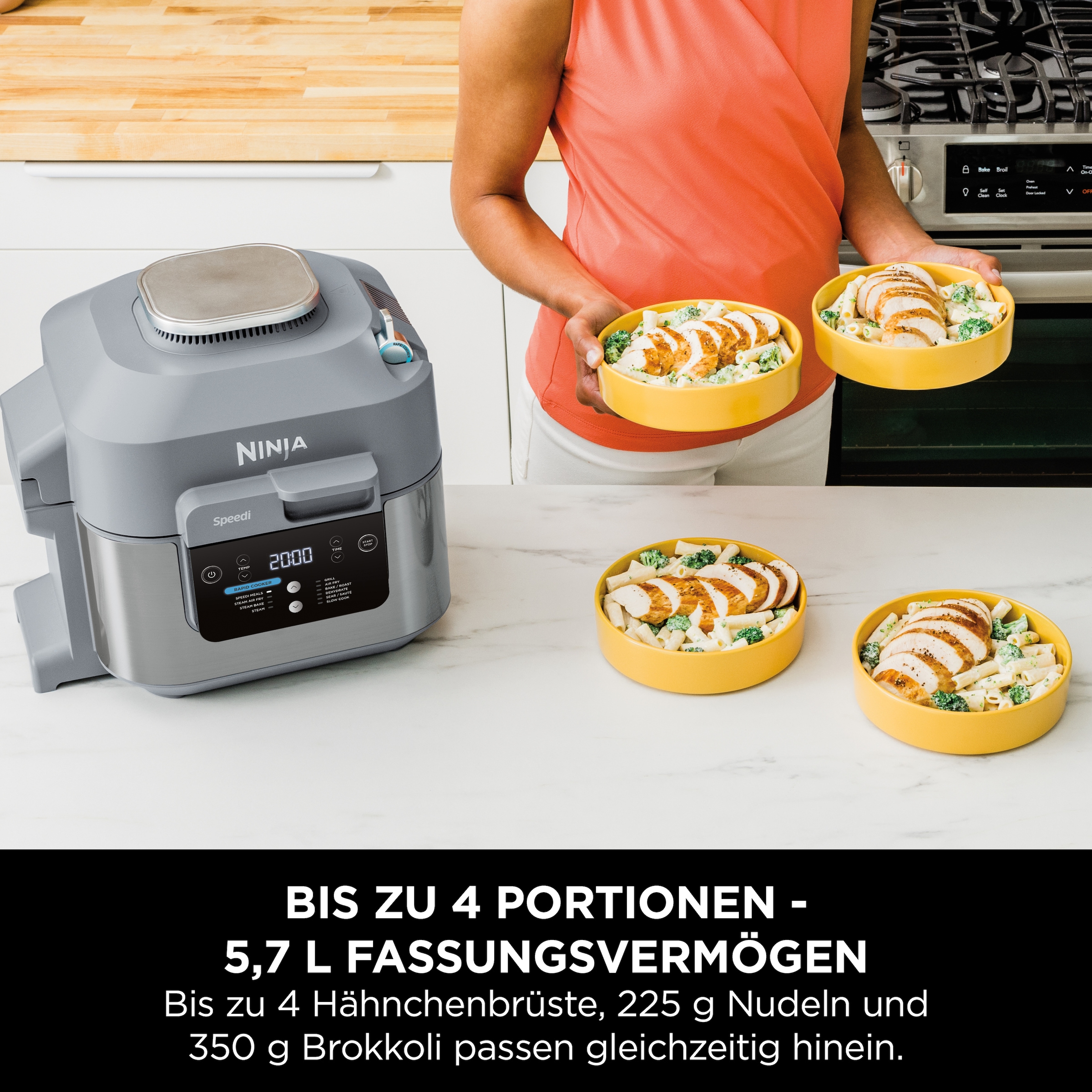 NINJA Heißluftfritteuse »Speedi Rapid Cooking System ON400EU 10-in-1«, 1760 W, Air Fry, Grill, Backofen, Multikocher