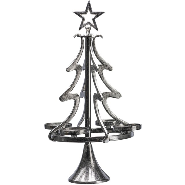 my home Adventsleuchter »Tannenbaum, Weihnachtsdeko«, (1 St.),  Kerzenständer aus Aluminium, Höhe 99 cm bestellen bei OTTO