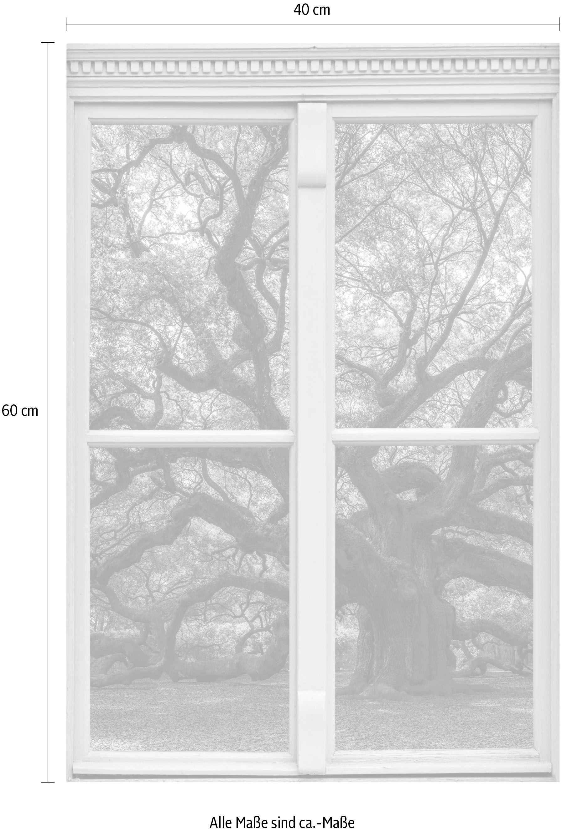 queence Wandsticker »Baum« Wandsticker, Wandbild, selbstklebend, 3D, Fenster