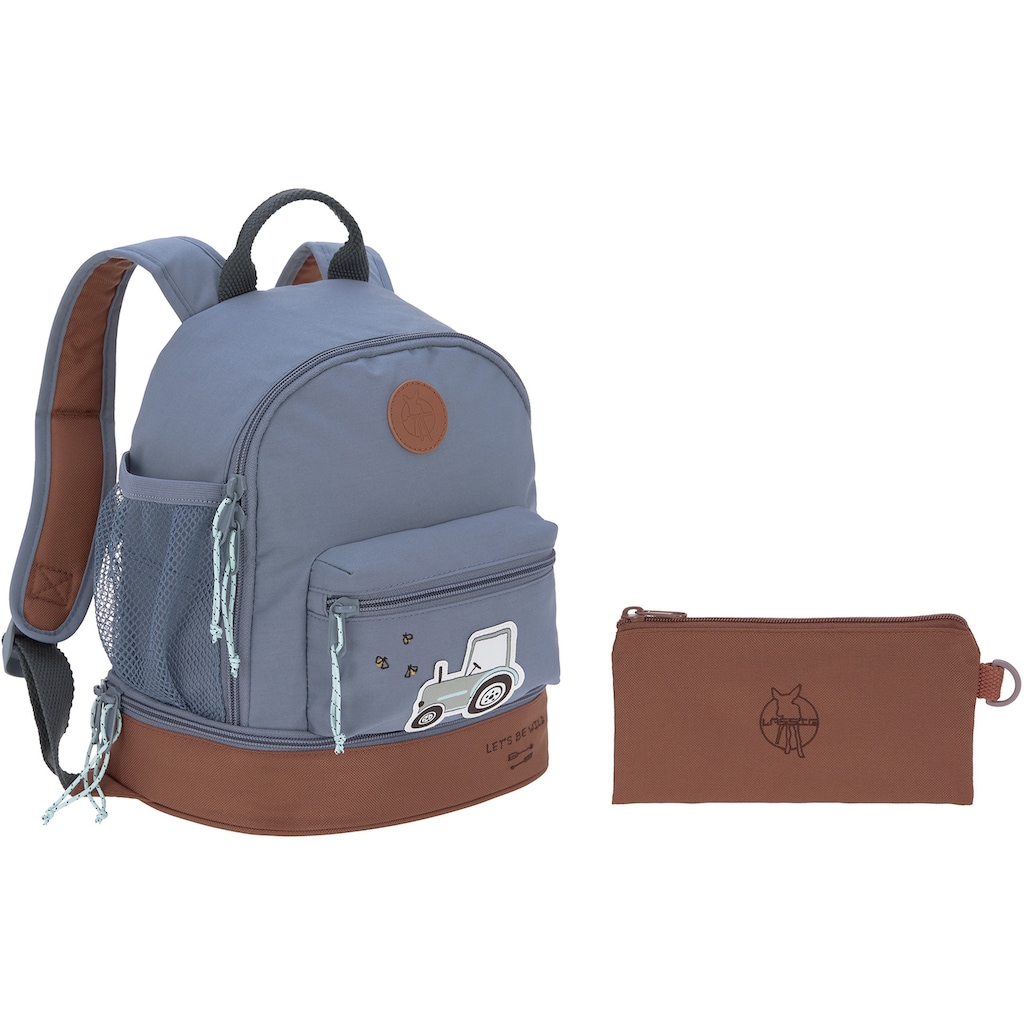 LÄSSIG Kinderrucksack »Adventure, Tractor, Mini Backpack«, Floureszierende Flächen, PETA-approved vegan