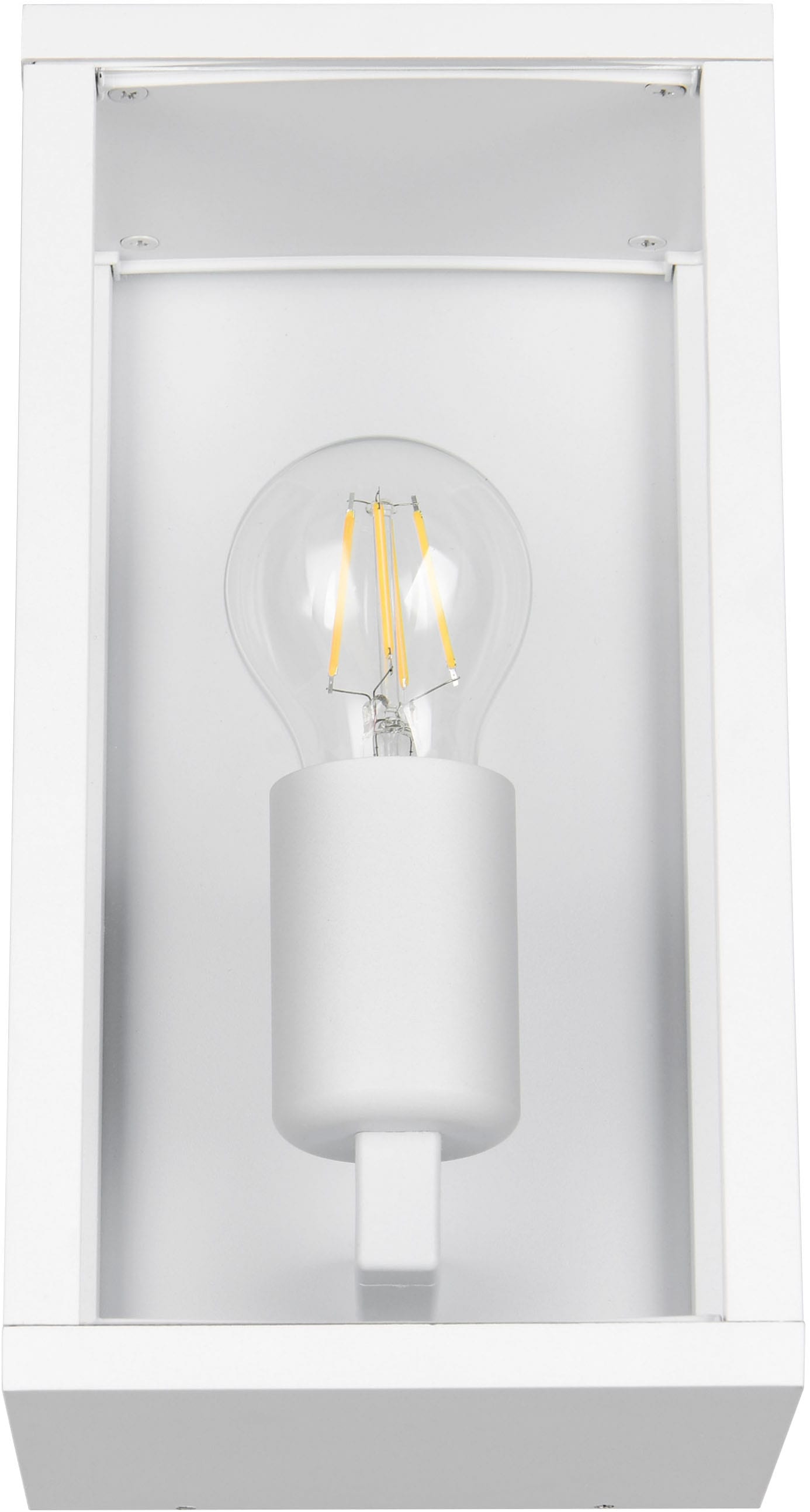 TRIO Leuchten Außen-Wandleuchte »GARONNE, Fassadenbeleuchtung, Wandlampe exkl 1x E27 max 60W, IP44« E27 1 Stk. warmweiß - kaltweiß Wandleuchte Garten Terrasse, mit Glasschirm Höhe 26cm Breite 14cm