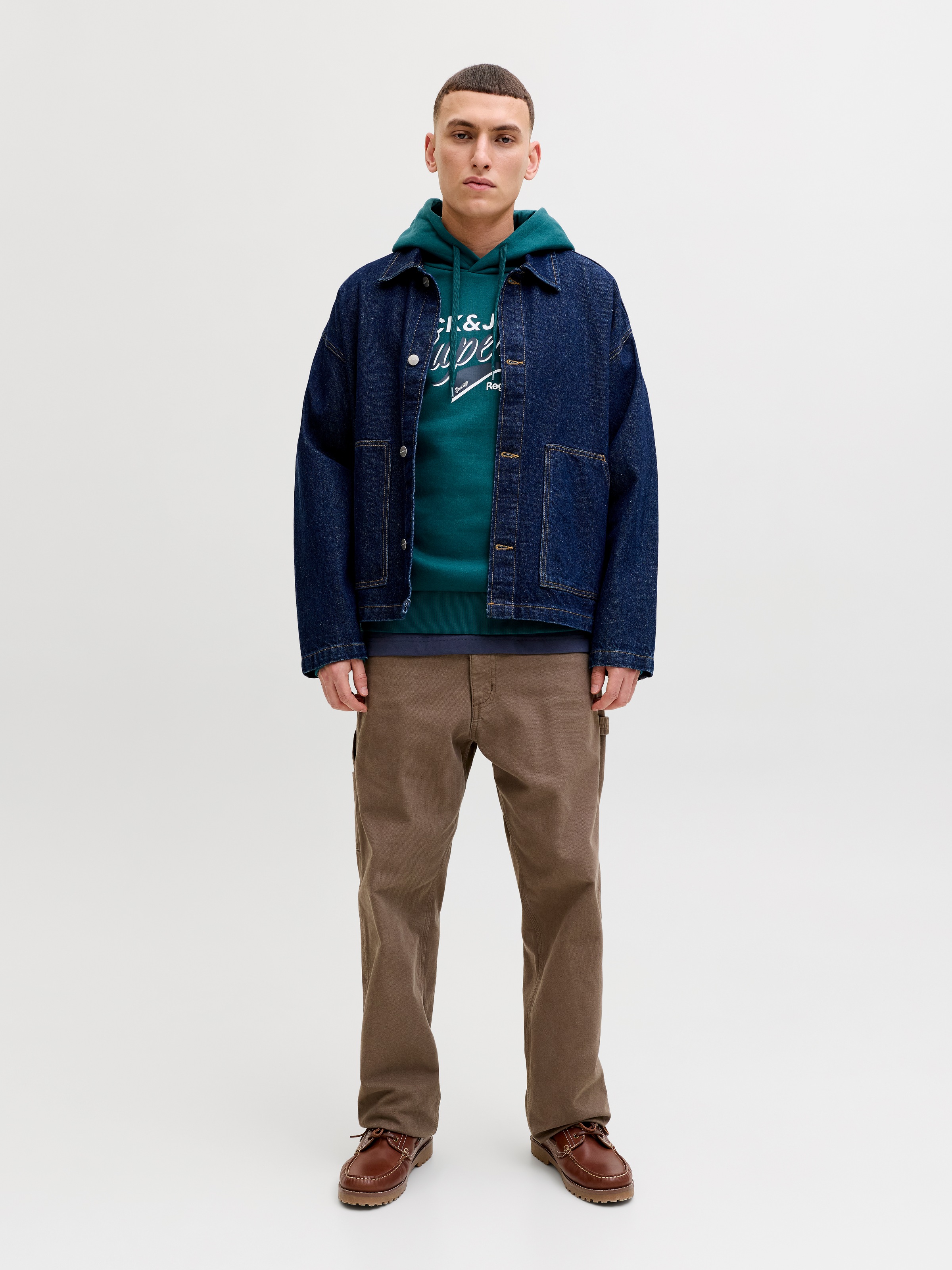 Jack & Jones Kapuzensweatshirt »JJELOGO SWEAT HOOD 2 COL 25/26 NOOS«, mit stylischem Print
