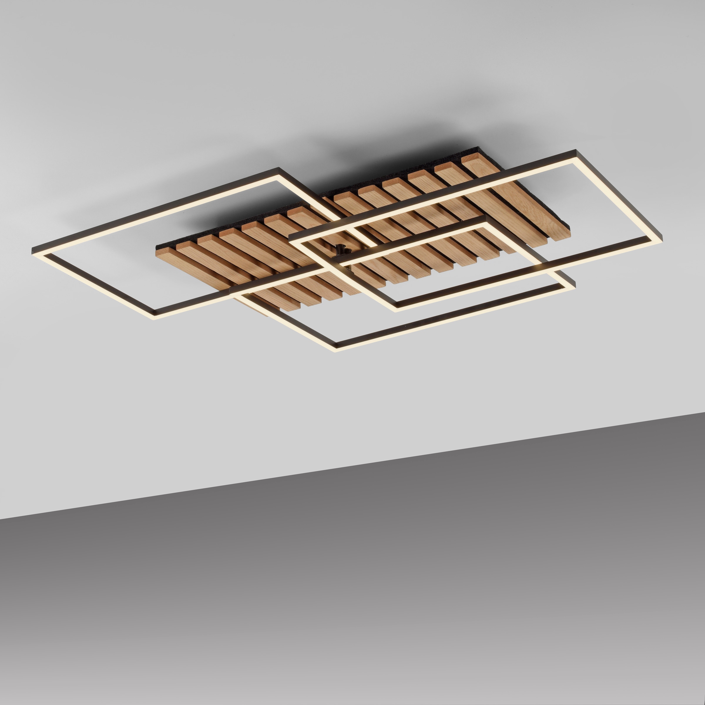 andas Deckenleuchte »Unnestad Akustikpaneele«, 1 flammig, Leuchtmittel LED-Board | LED fest integriert, Frame schwenkbar, Holz, Akustik, Paneele