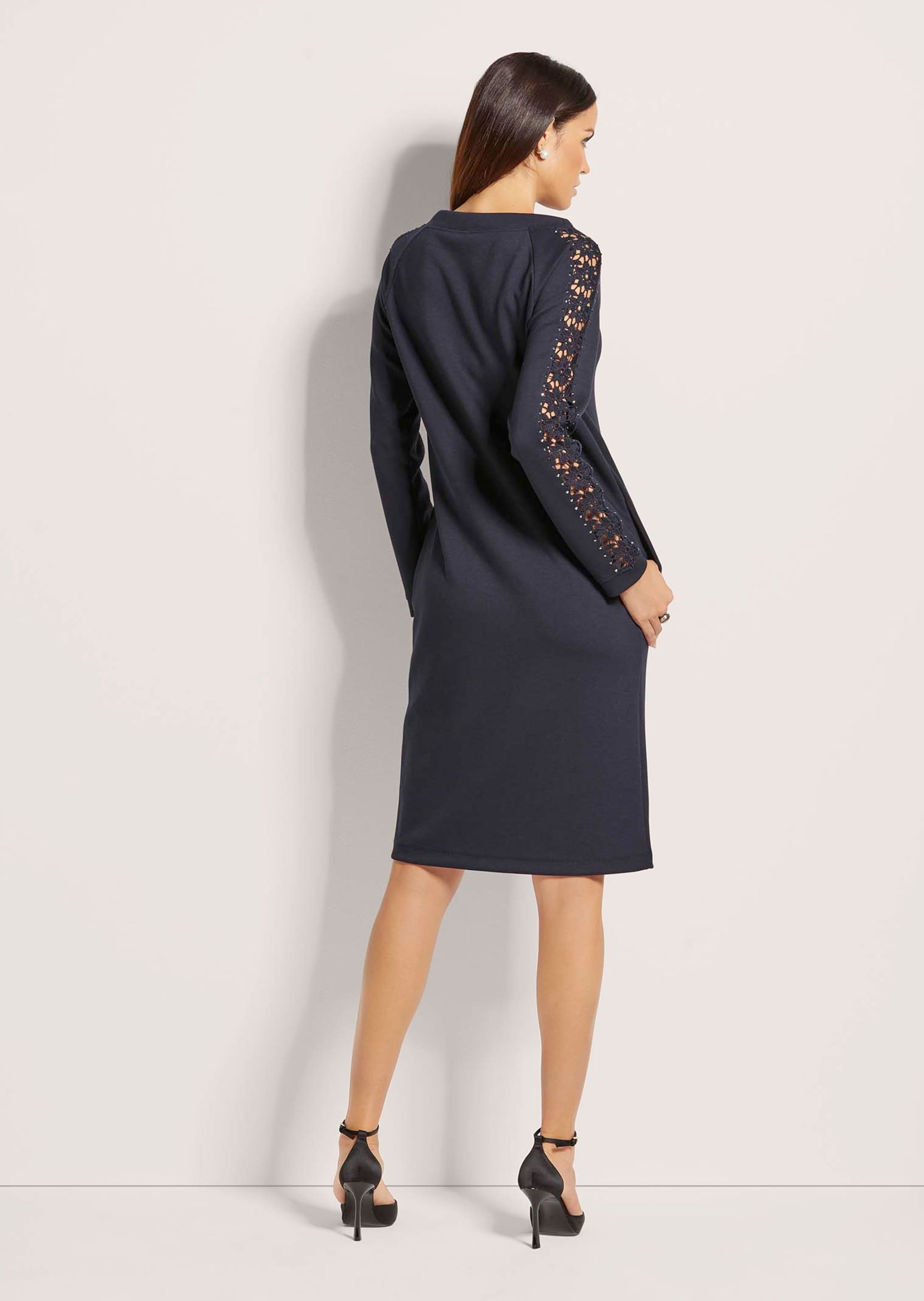 MADELEINE Sommerkleid »Jerseykleid Stretch-Kleid mit Spitze und Strass«