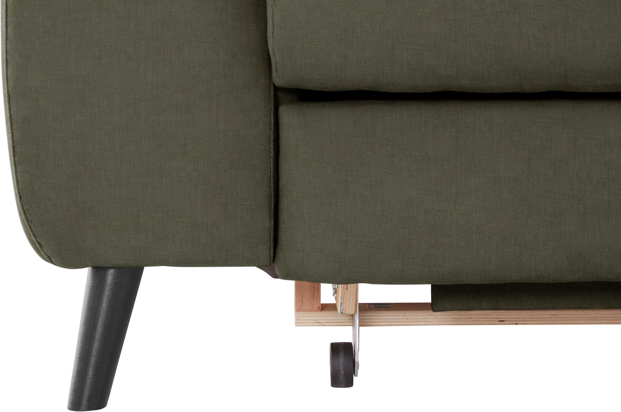 COTTA Ecksofa »Mia L-Form mit 3 Zierkissen«, wahlweise mit Bettfunktion, Bettkasten, Beleuchtung & Wireless-Charger