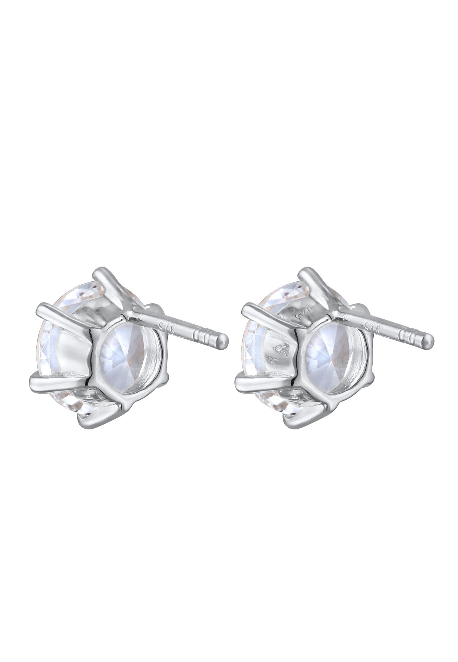 Elli Paar Ohrstecker »Ohrringe Glas Kristalle Weiß 925 Sterling Silber«