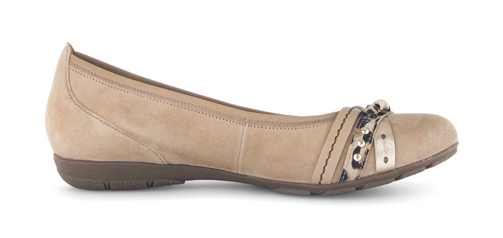 Gabor Ballerina  Businessschuh, Schlupfschuh mit Zierelementen in Metallicoptik