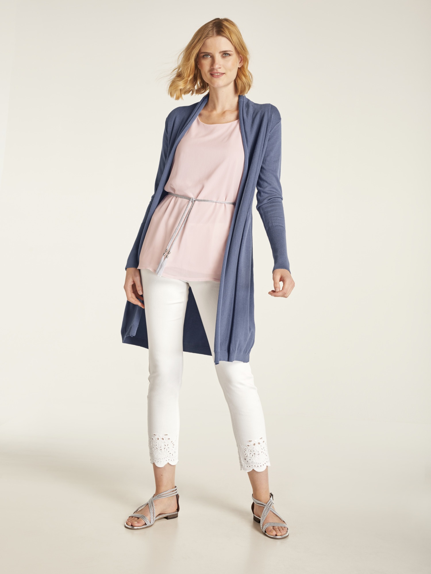 LINEA TESINI by Heine Longstrickjacke, verschlusslos