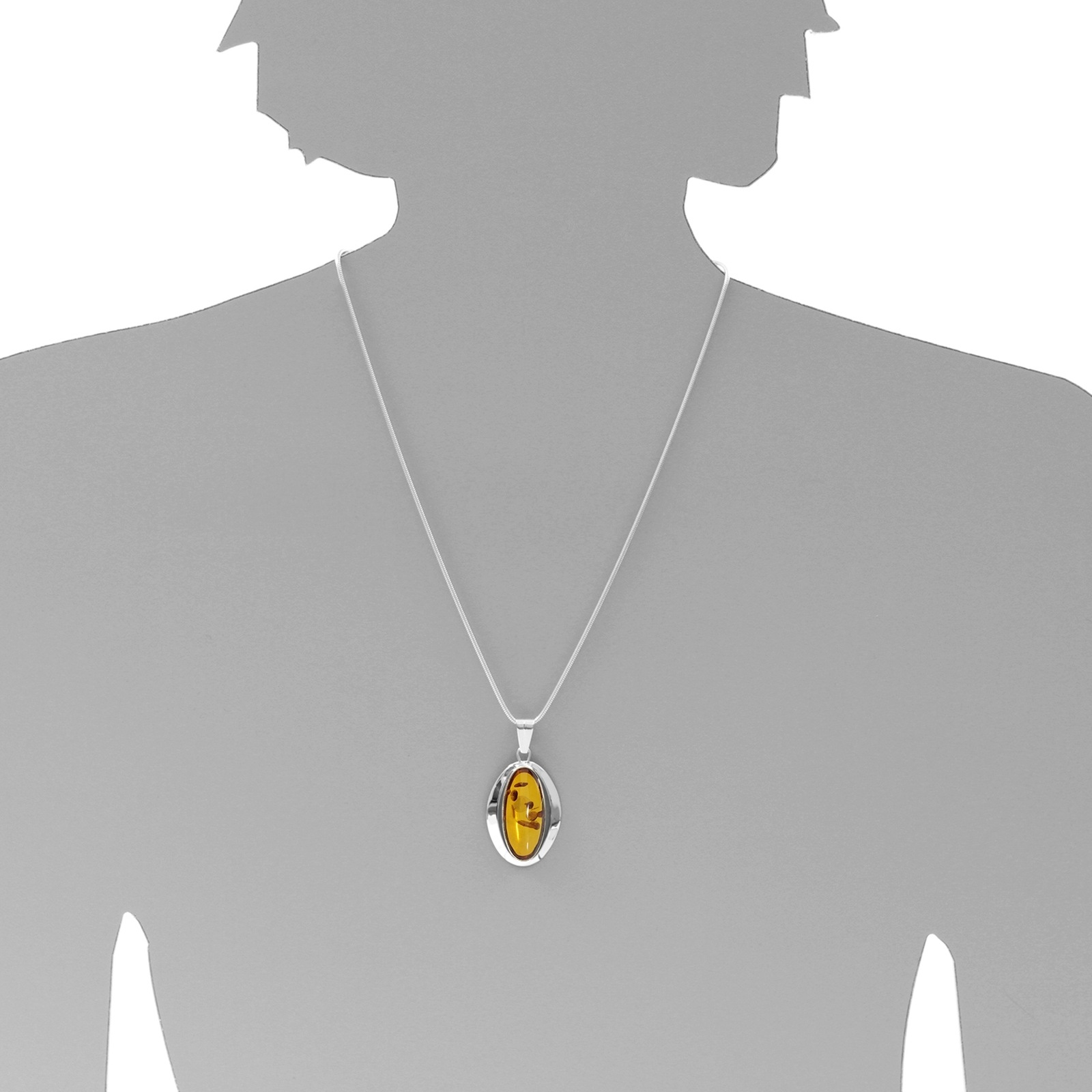 OSTSEE-SCHMUCK Kettenanhänger »- Heike - Silber 925/000 - Bernstein«