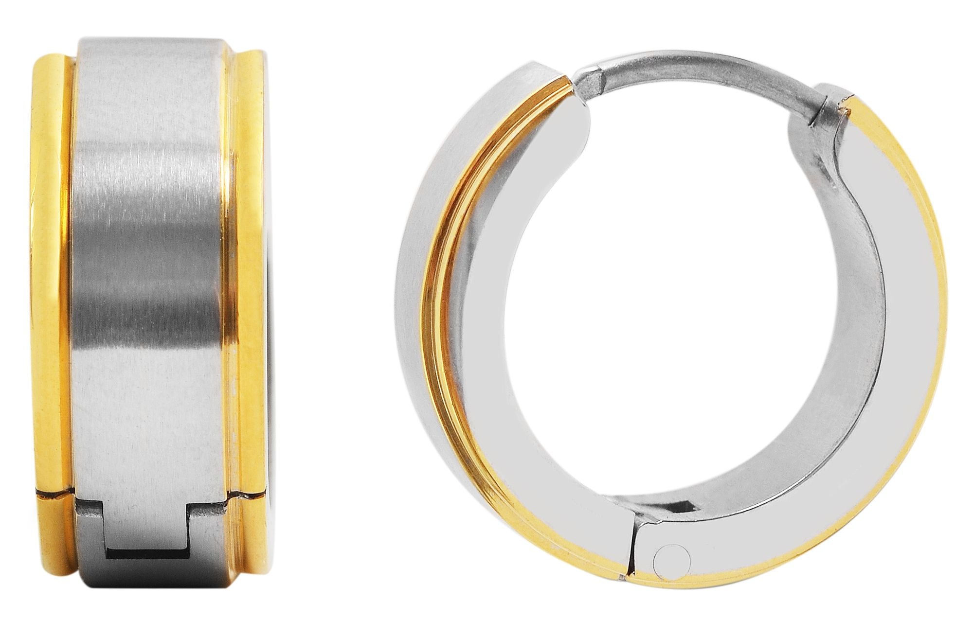 Adelia´s Paar Creolen »Damen Ohrringe ¿ Klappcreole aus Edelstahl«