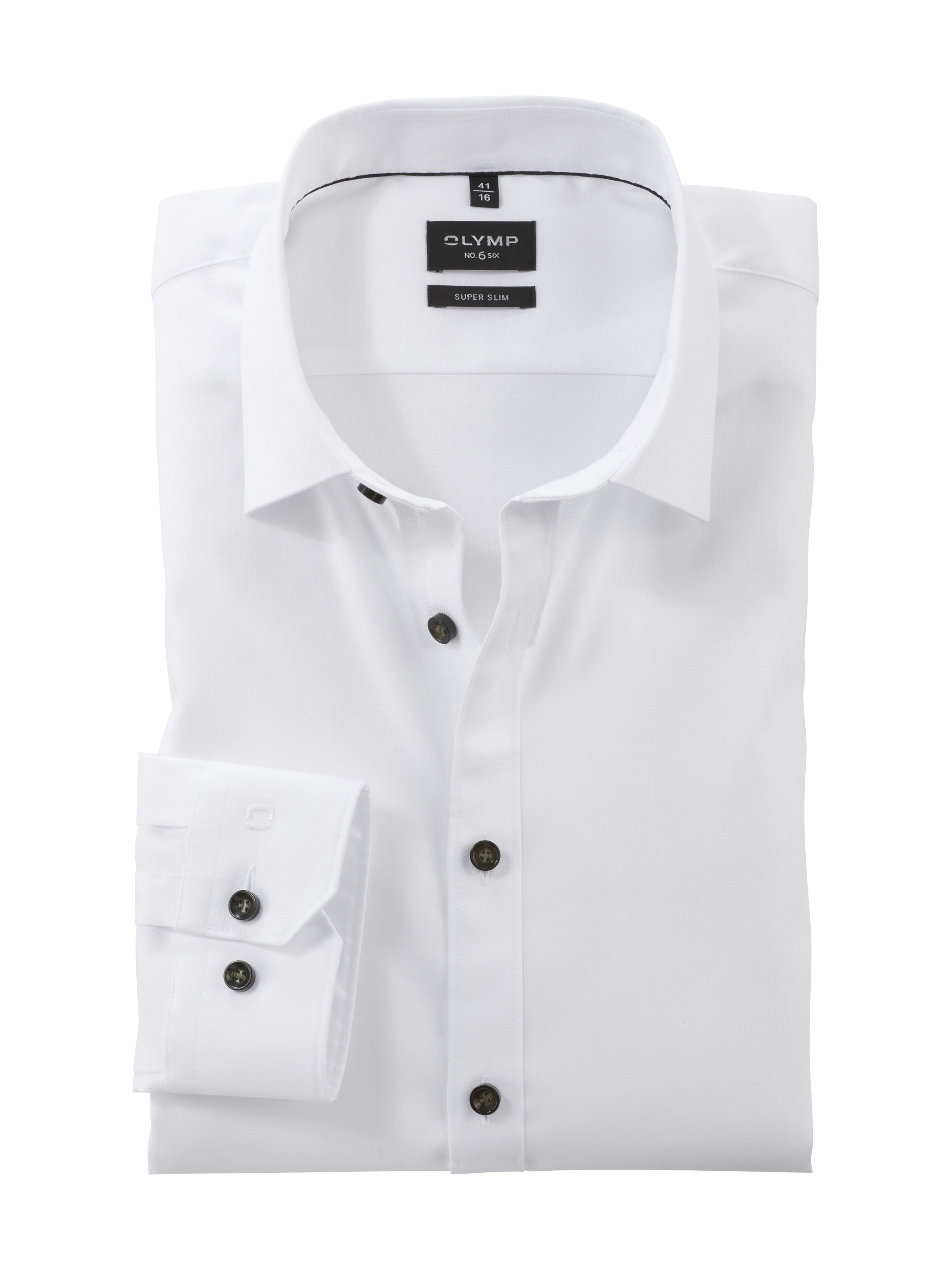 OLYMP Businesshemd »No. Six super slim«, mit feiner Faux-Uni-Struktur