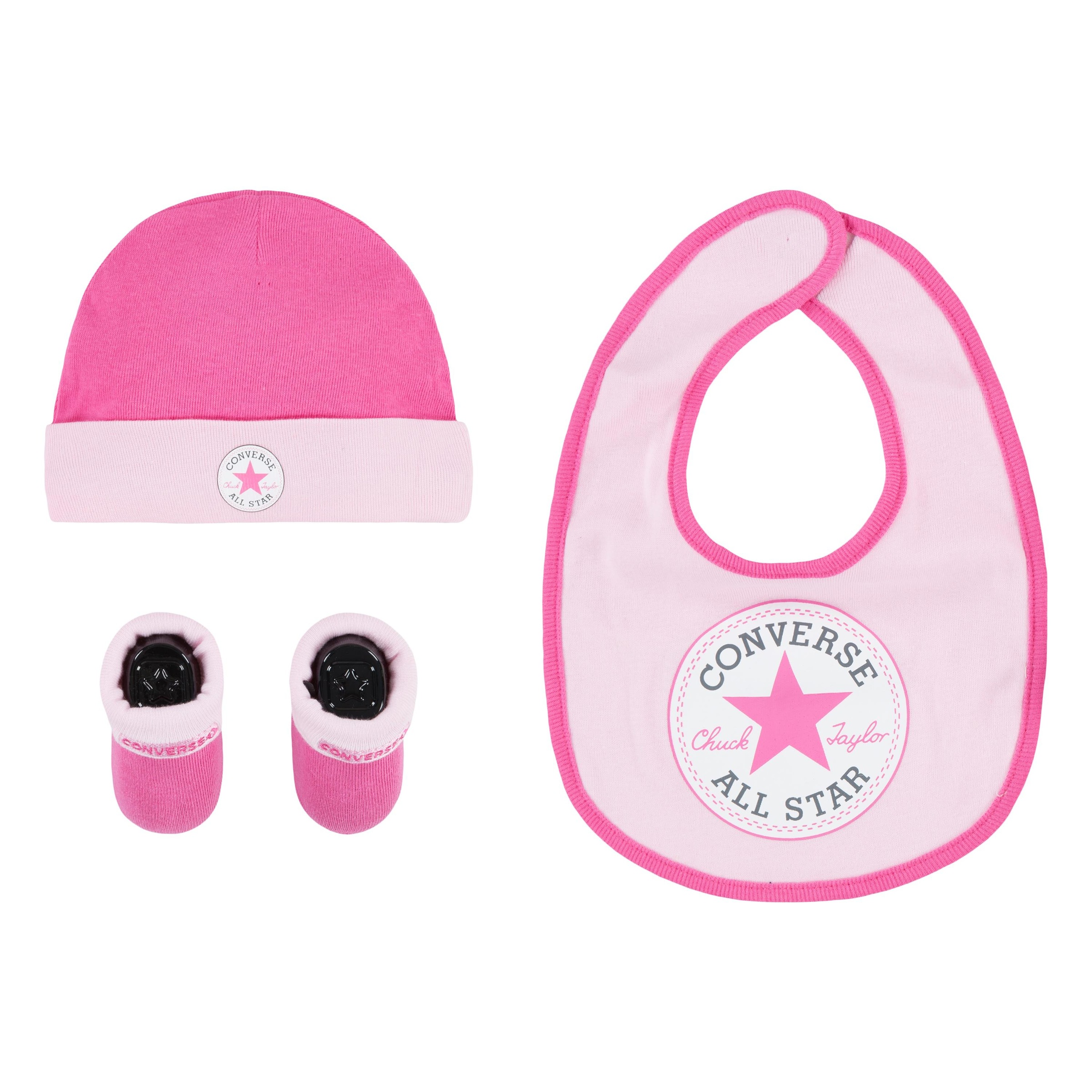 Converse Neugeborenen-Geschenkset »CHUCK INFANT HAT BIB BOOTIE SET 3PC«, für Babys