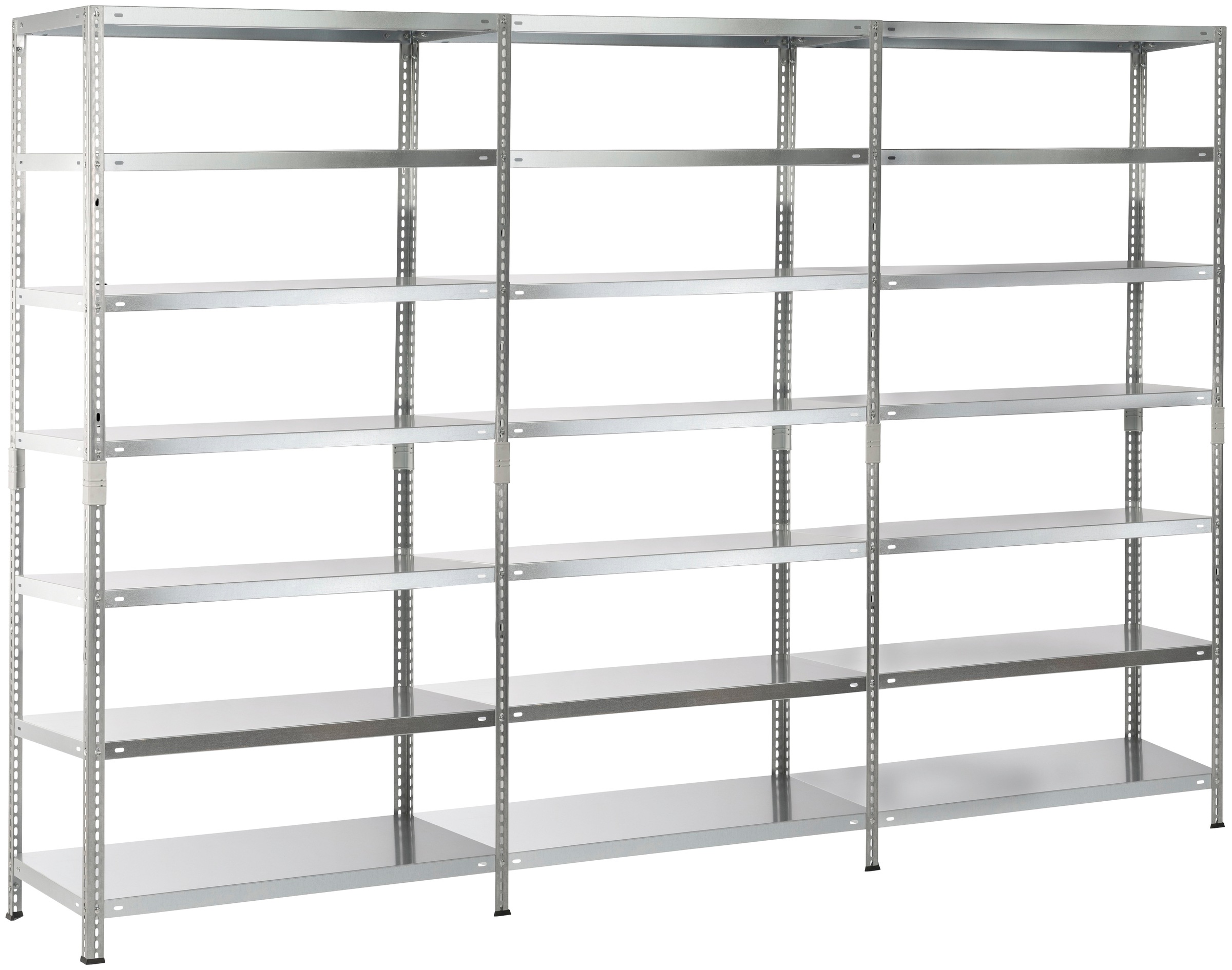 SCHULTE Regalwelt Regal »Grund- und 2x Anbauregal«, 2300x2600x350 mm, verzinkt, 21 Böden