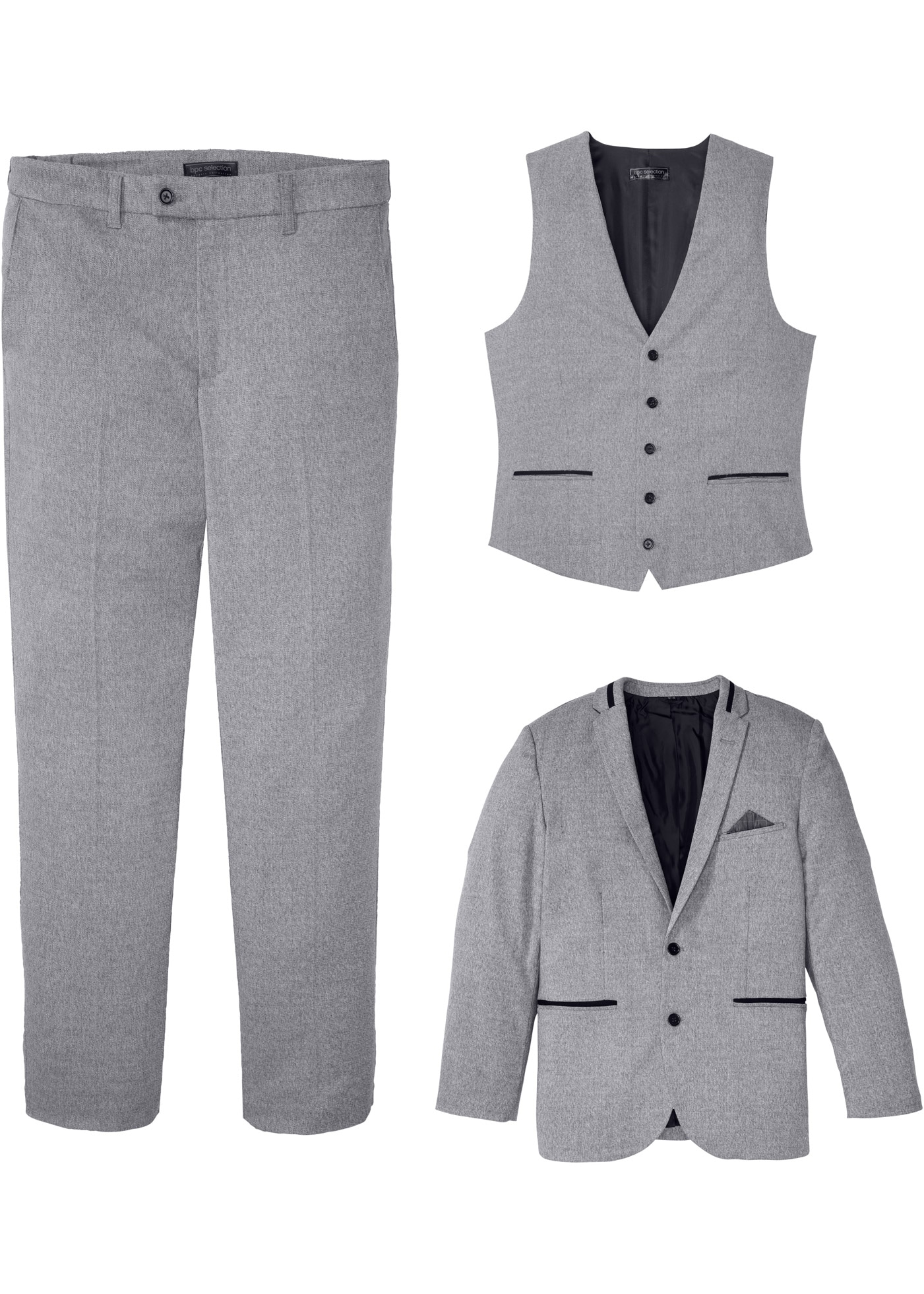 bonprix Anzug 3-teilig Set, 2, 3 tlg. tlg. regular fit 
