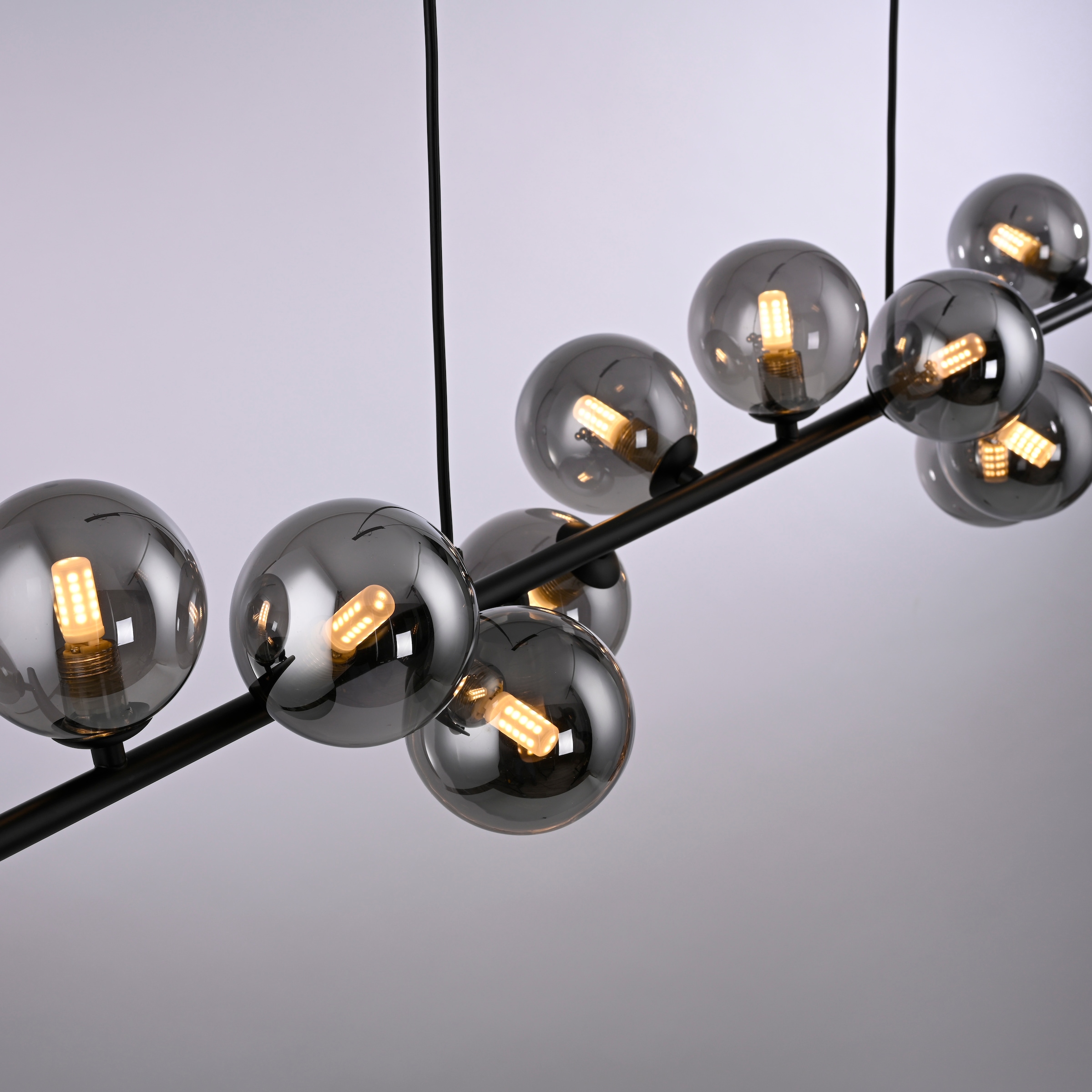 SCHÖNER WOHNEN-Kollektion LED Pendelleuchte »DUBAI« G9 1 Stk. Warmweiß SCHÖNER WOHNEN Kollektion, Höheneinstellbar, Rauchgläser