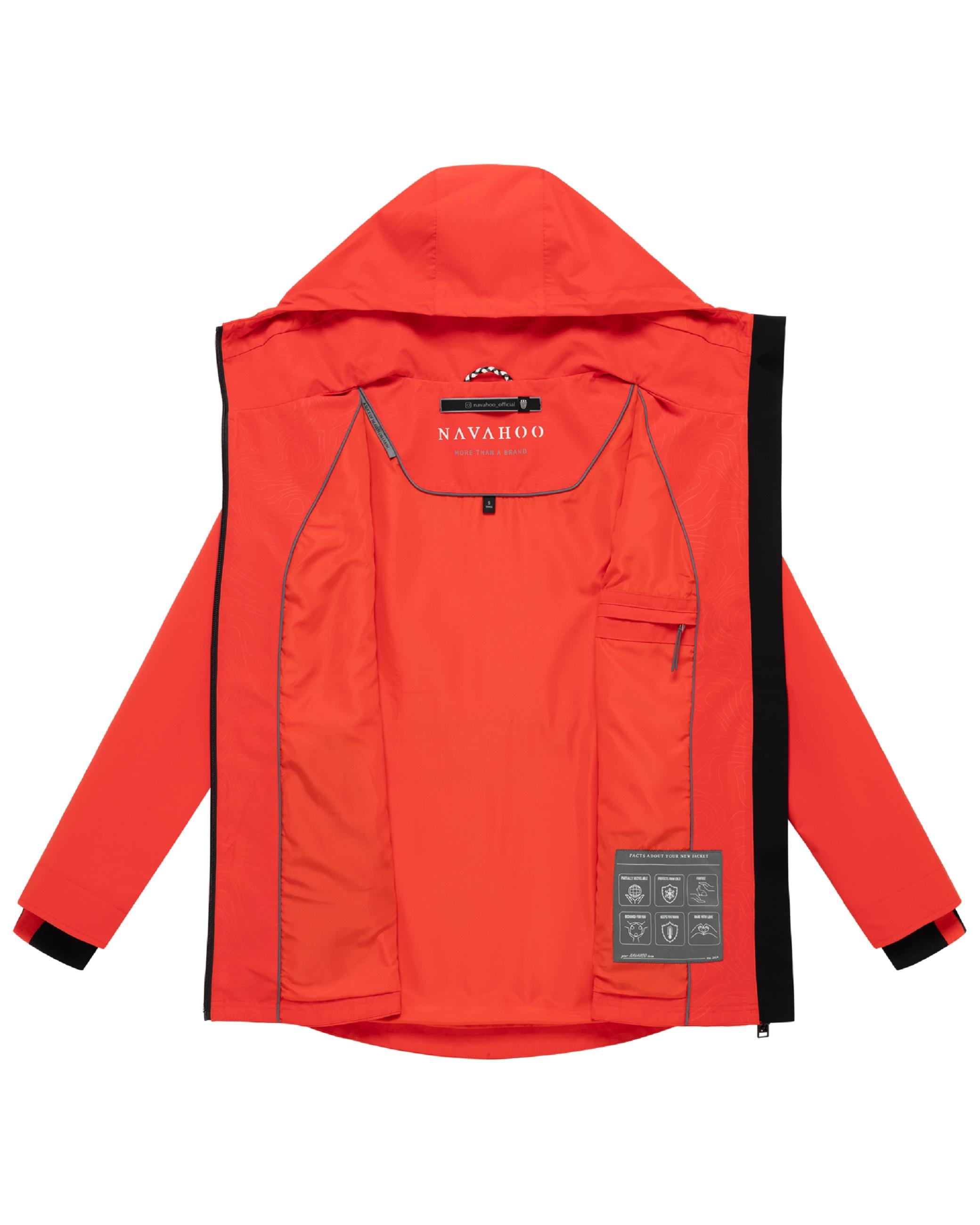 Navahoo Outdoorjacke »Outdoorjacke Blumentanz 14« mit Kapuze Übergangsjacke mit wasserdichtem Verschluss